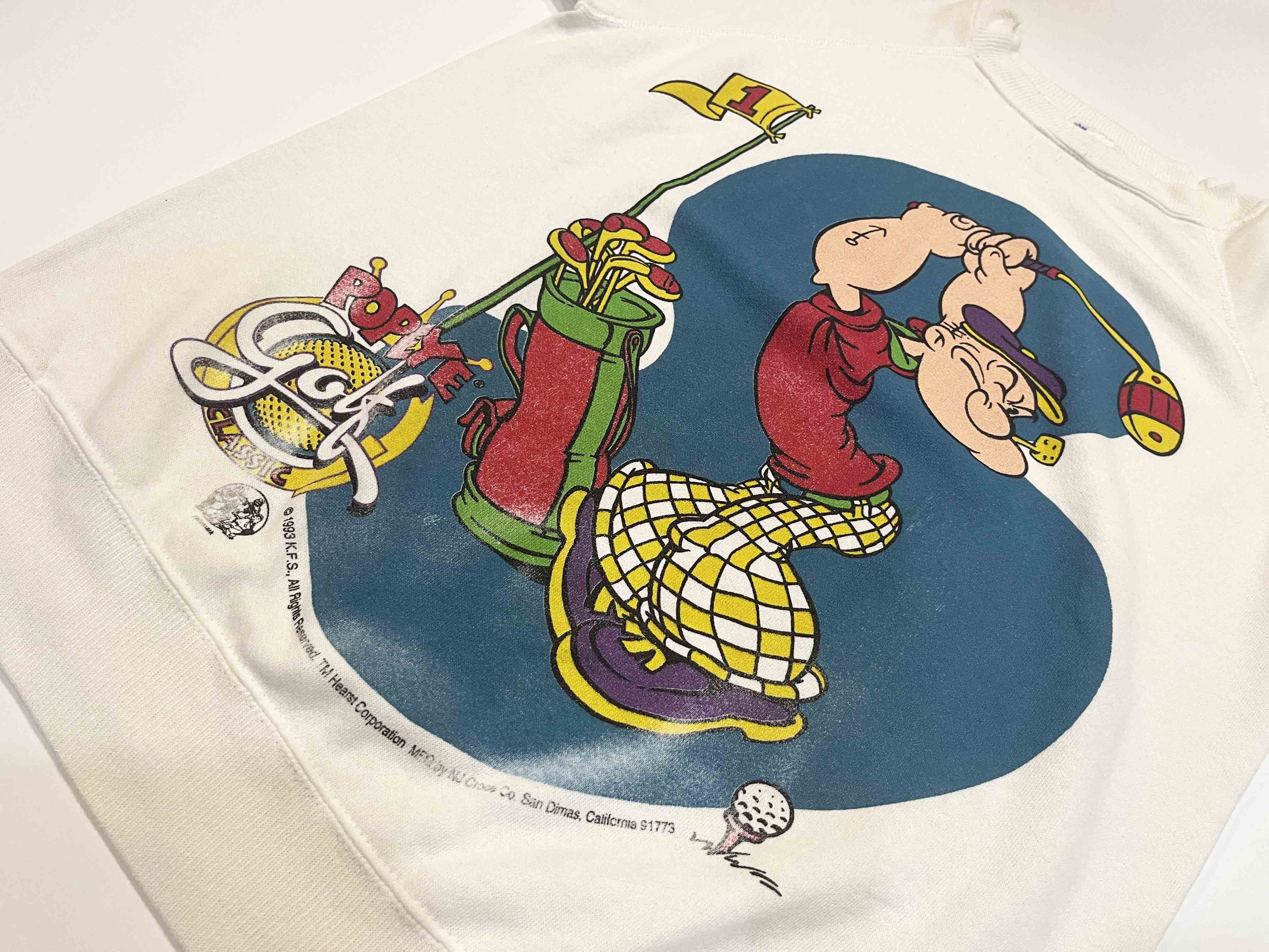 Jerzees × Vintage Vintage Jerzees 1993 Popeye Golf Crewneck Sweatshirt Size US L / EU 52-54 / 3 - 7 Thumbnail