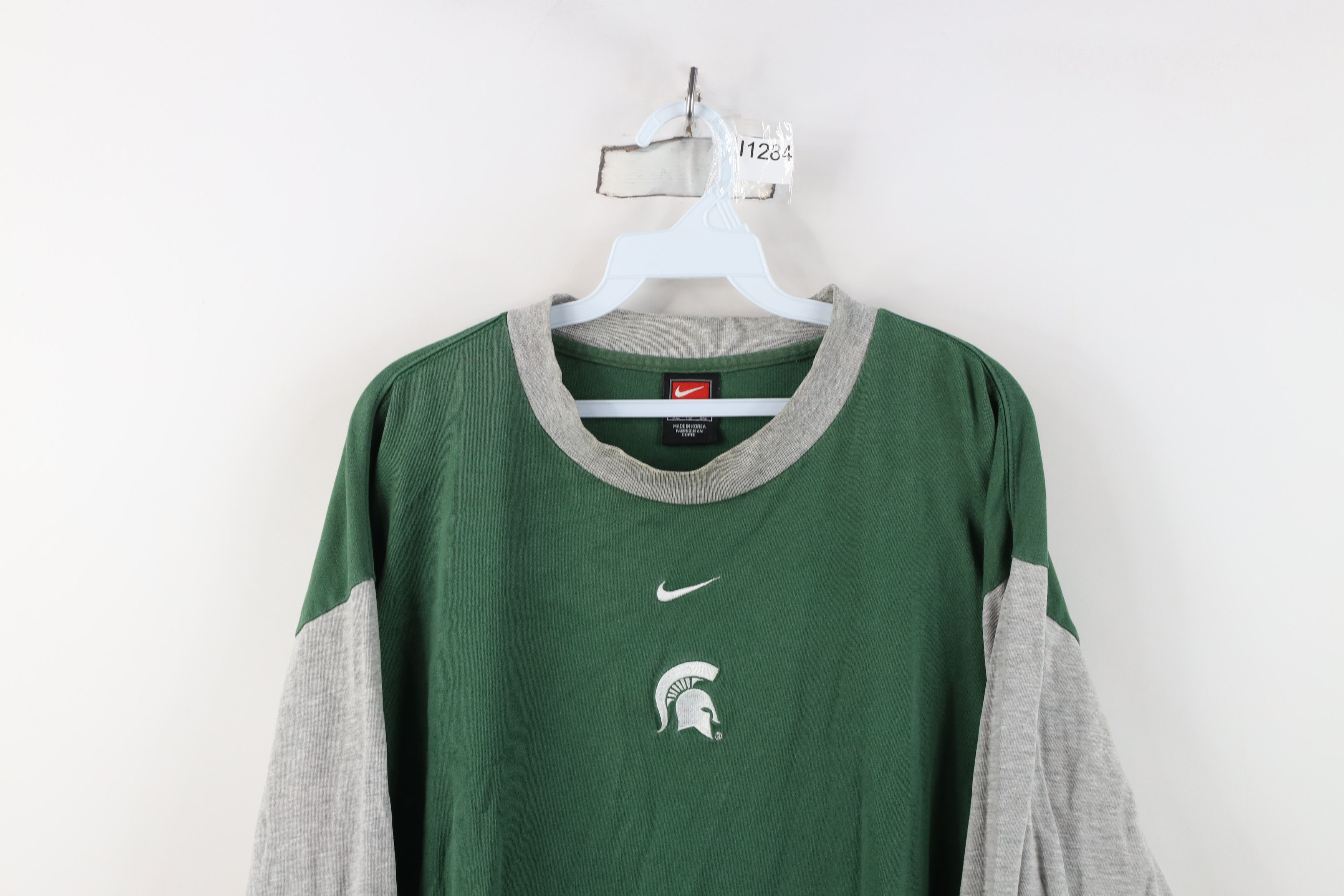 Nike Vintage Nike Center Swoosh Michigan State University T-Shirt Size US XL / EU 56 / 4 - 2 Thumbnail