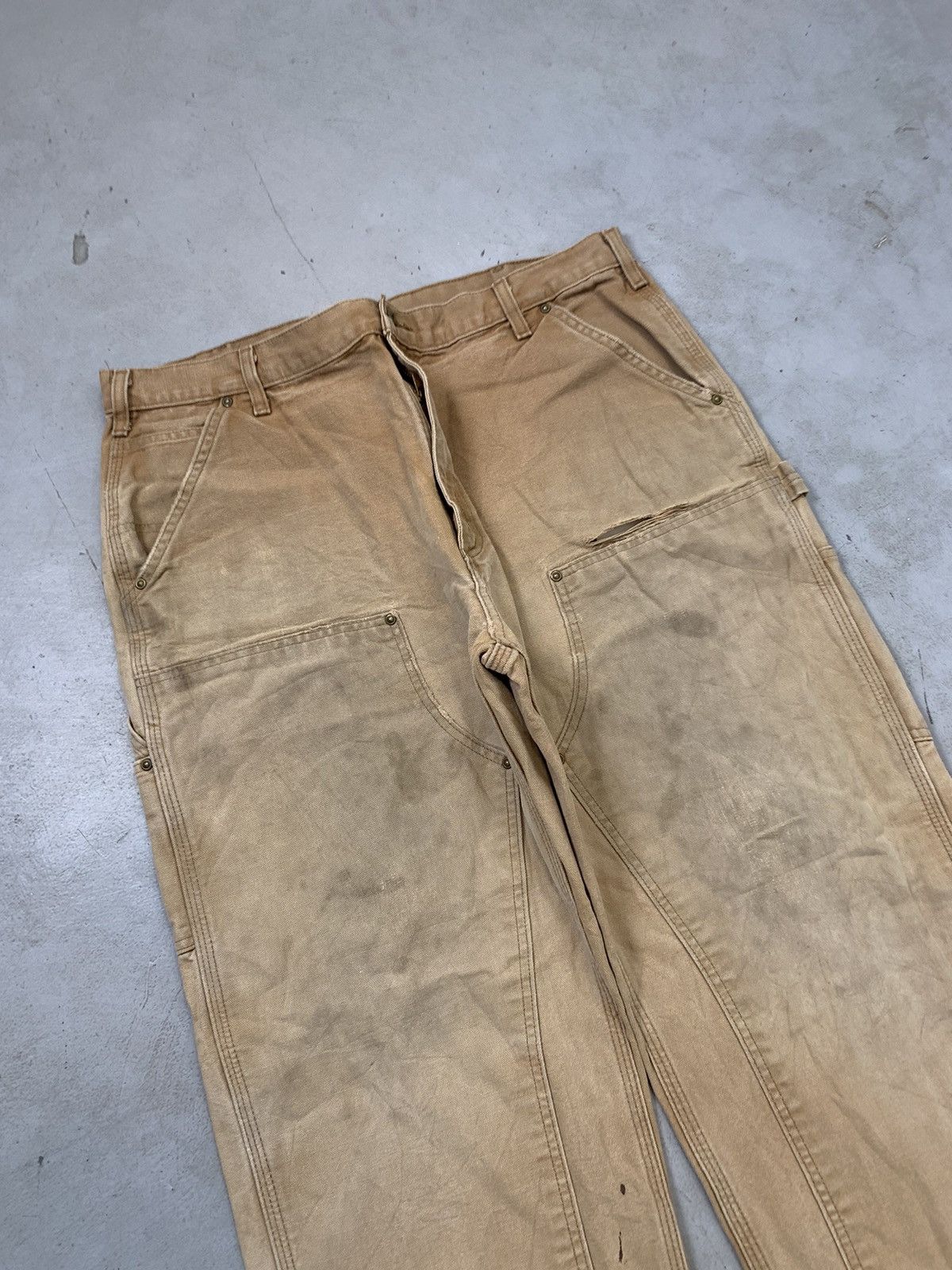 Carhartt Vintage faded Carhartt double knee denim Size US 38 / EU 54 - 2 Thumbnail