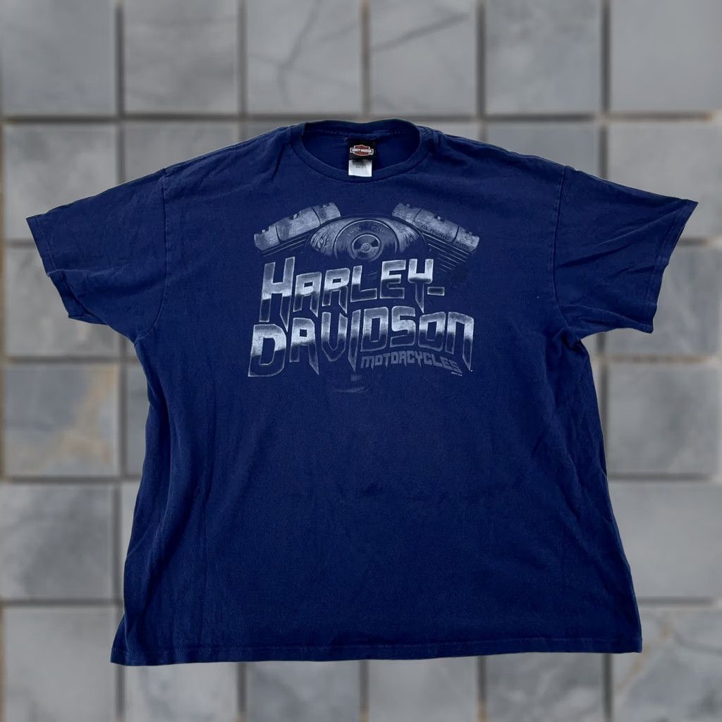 Harley Davidson Harley-Davidson Freedom Shirt Mens XL Blue Canada USA Ottawa Ontario Graphic Print Front Logo Casual T-Shirt Size US XL / EU 56 / 4 - 1 Thumbnail