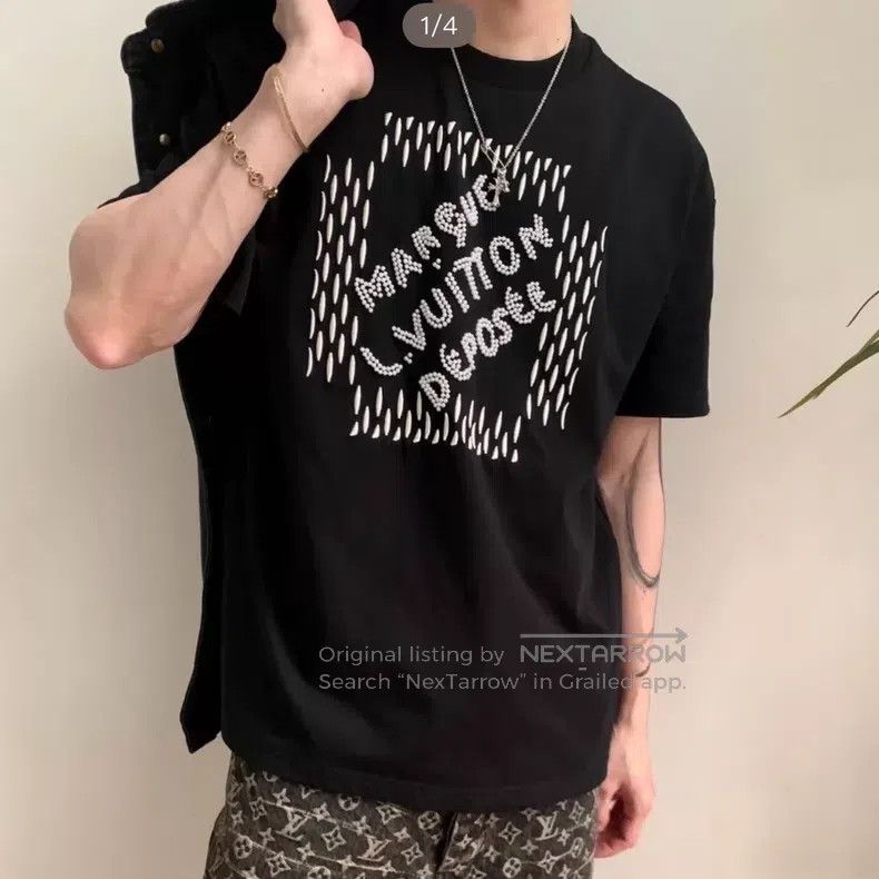 Louis Vuitton Louis Vuitton Pearl embroidered logo monogram short sleeve Size US XXL / EU 58 / 5 - 6 Thumbnail