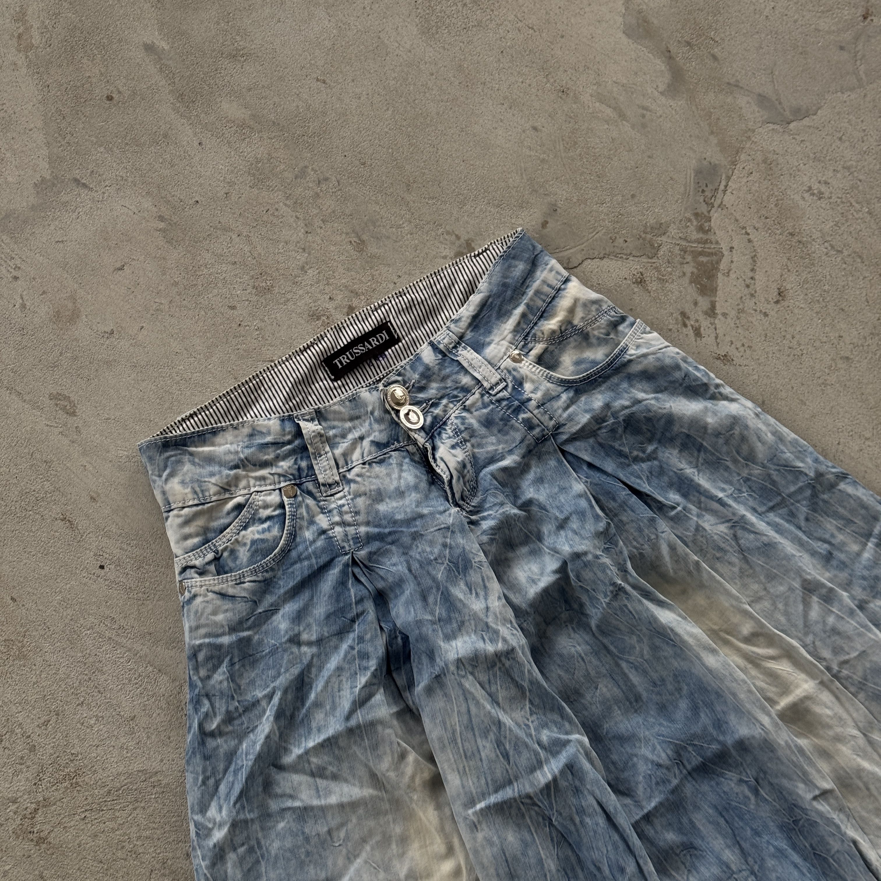 Trussardi Vintage Trussardi Ultra Baggy Denim Pants Size 27" / US 4 / IT 40 - 3 Thumbnail