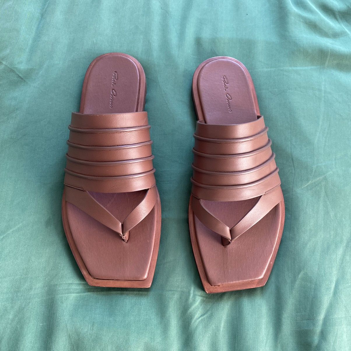 Rick Owens Rick Owens Leather Sandals (IT0108) Size US 8 / EU 41 - 6 Thumbnail
