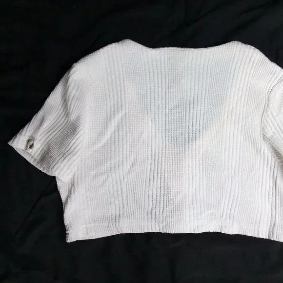 Other Vintage California Gold Rush Cropped Lace Trim Blouse Top Size M / US 6-8 / IT 42-44 - 7 Thumbnail
