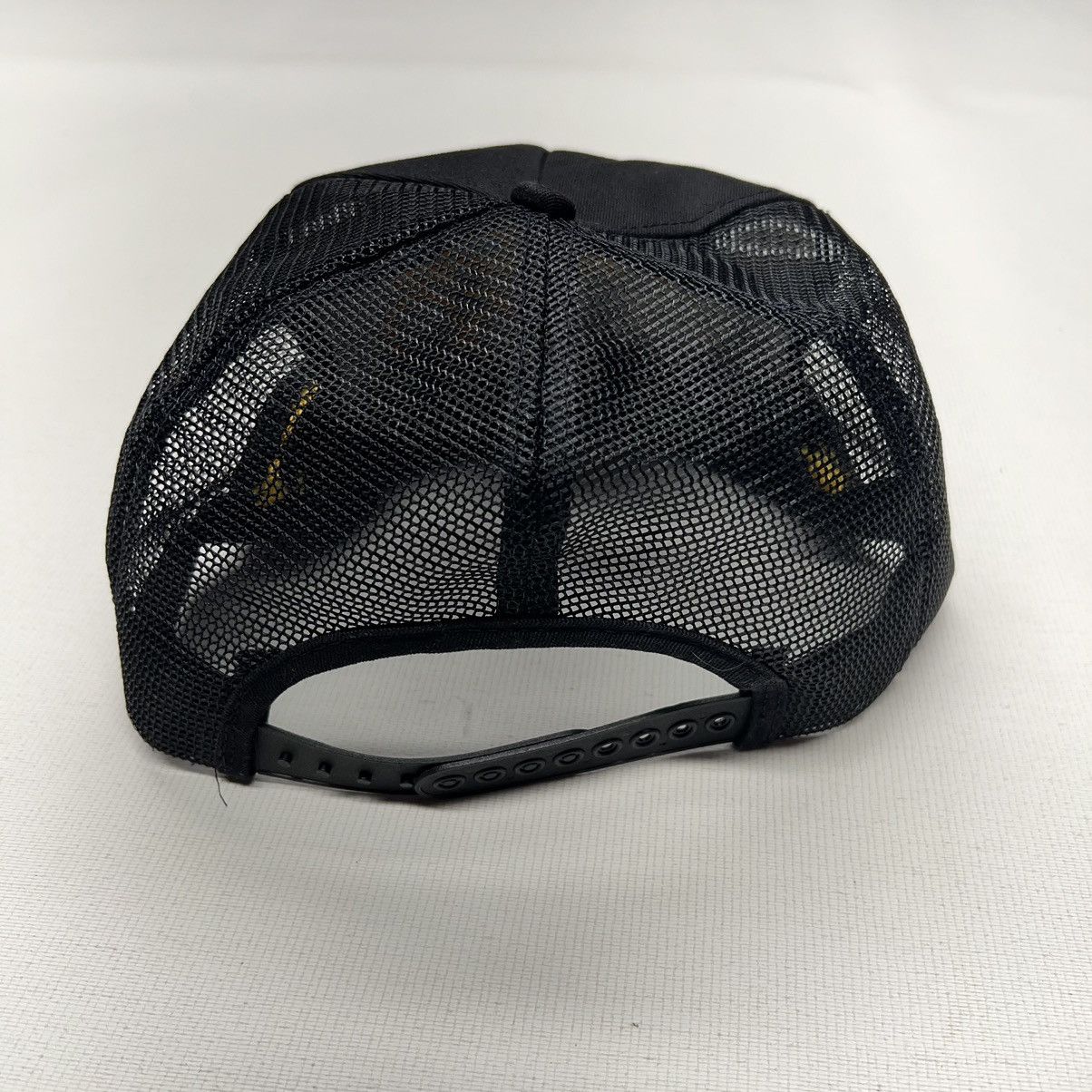 Vintage VTG Slick Trucker Hat Black Snap Back Machine Engine Truck Size ONE SIZE - 5 Thumbnail