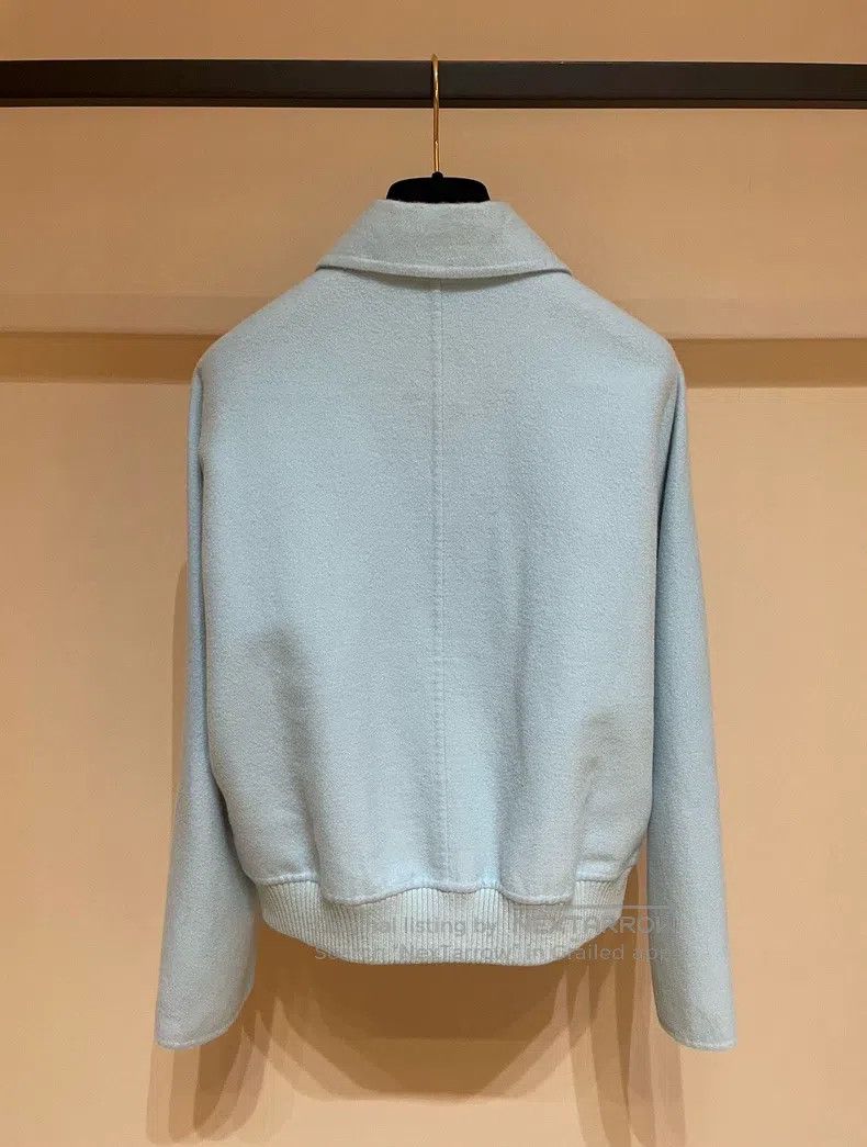 Hermes Hermes Spring/Summer Show Model Light Blue Wool Tweed Jack Size XXS / US 00 / IT 34 - 3 Thumbnail