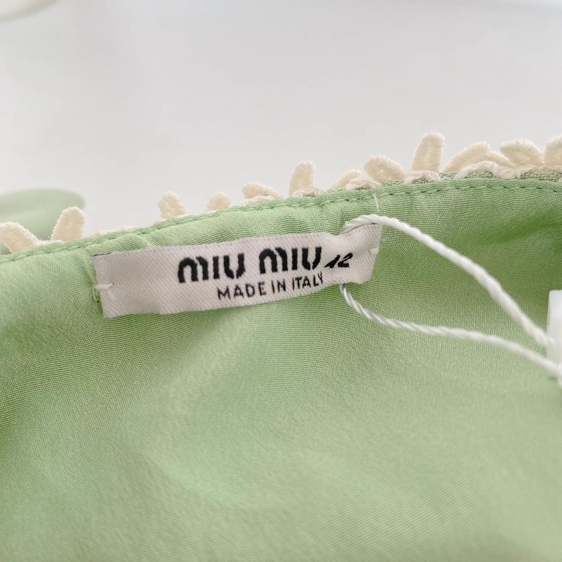 Miu Miu MIU MIU Heavily Crafted Green Cami Dress 42 Size M / US 6-8 / IT 42-44 - 6 Thumbnail