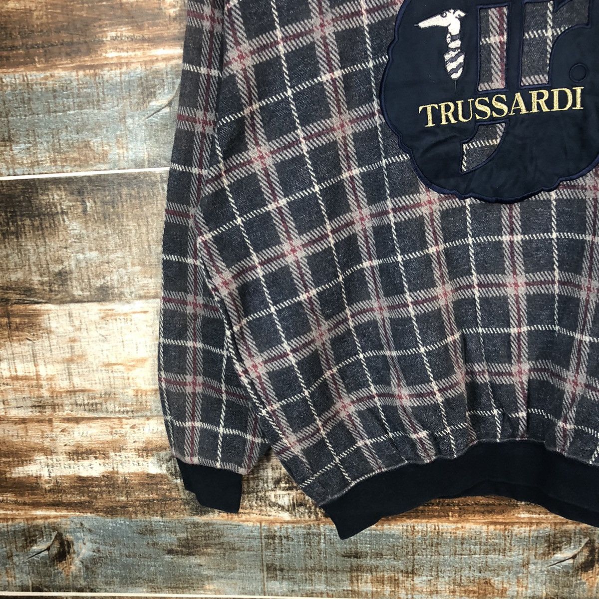 Trussardi Trussardi Checkered vintage Sweatshirt #A1456 Size US M / EU 48-50 / 2 - 7 Thumbnail