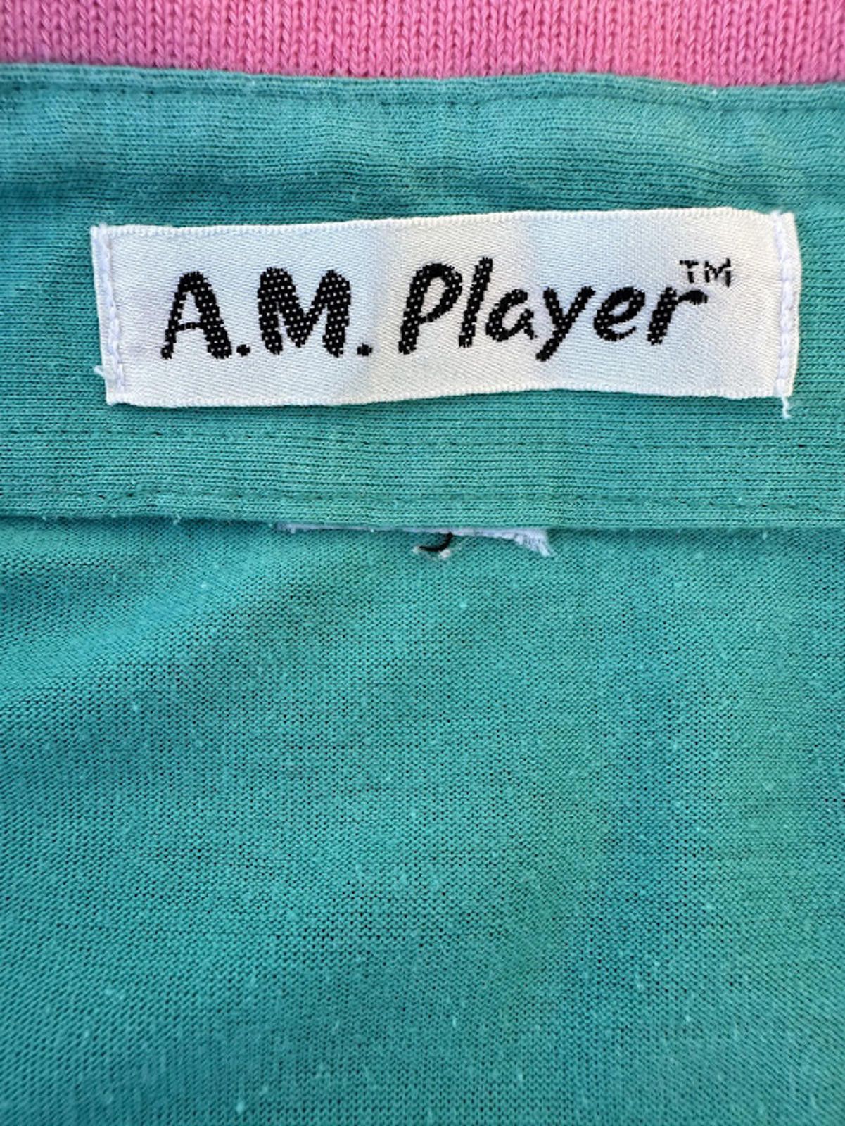 Other A.M. Player Teal Pink Stripe Polo Shirt M Size US M / EU 48-50 / 2 - 5 Thumbnail