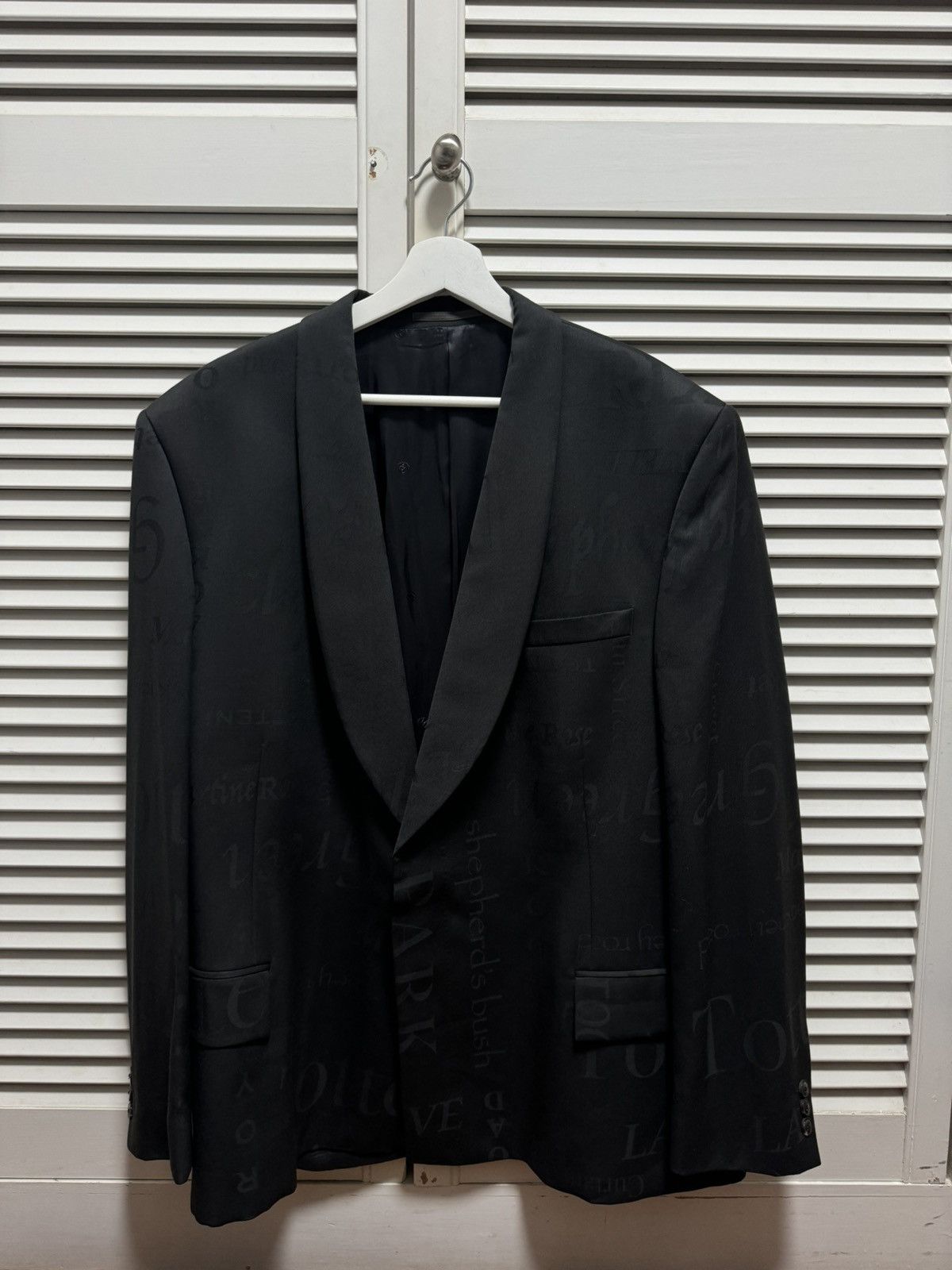 Martine Rose Grey Jacquard Blazer Size 48R - 1 Thumbnail