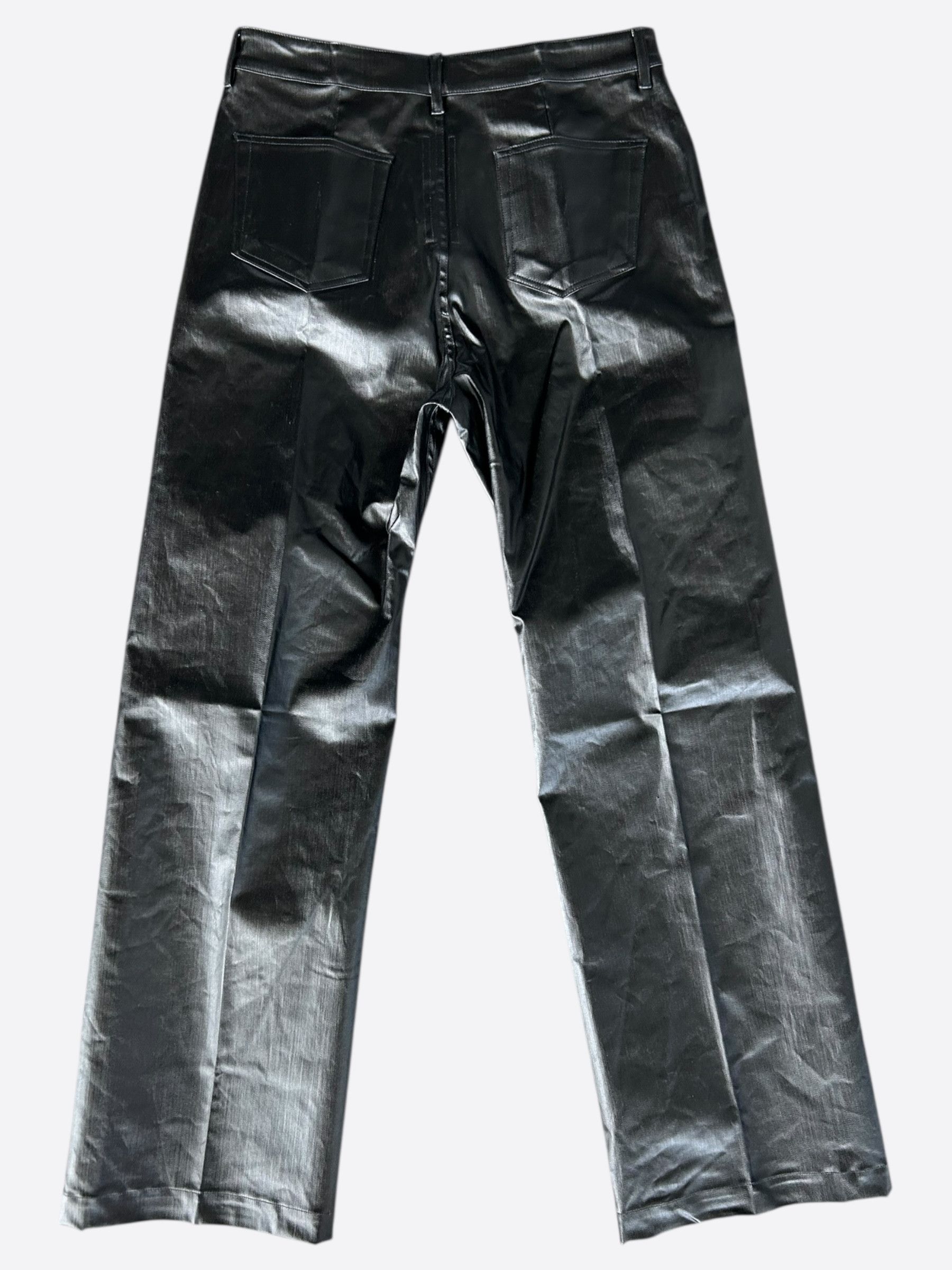Rick Owens Rick Owens Black Coated Geth Jeans Size US 31 - 2 Thumbnail