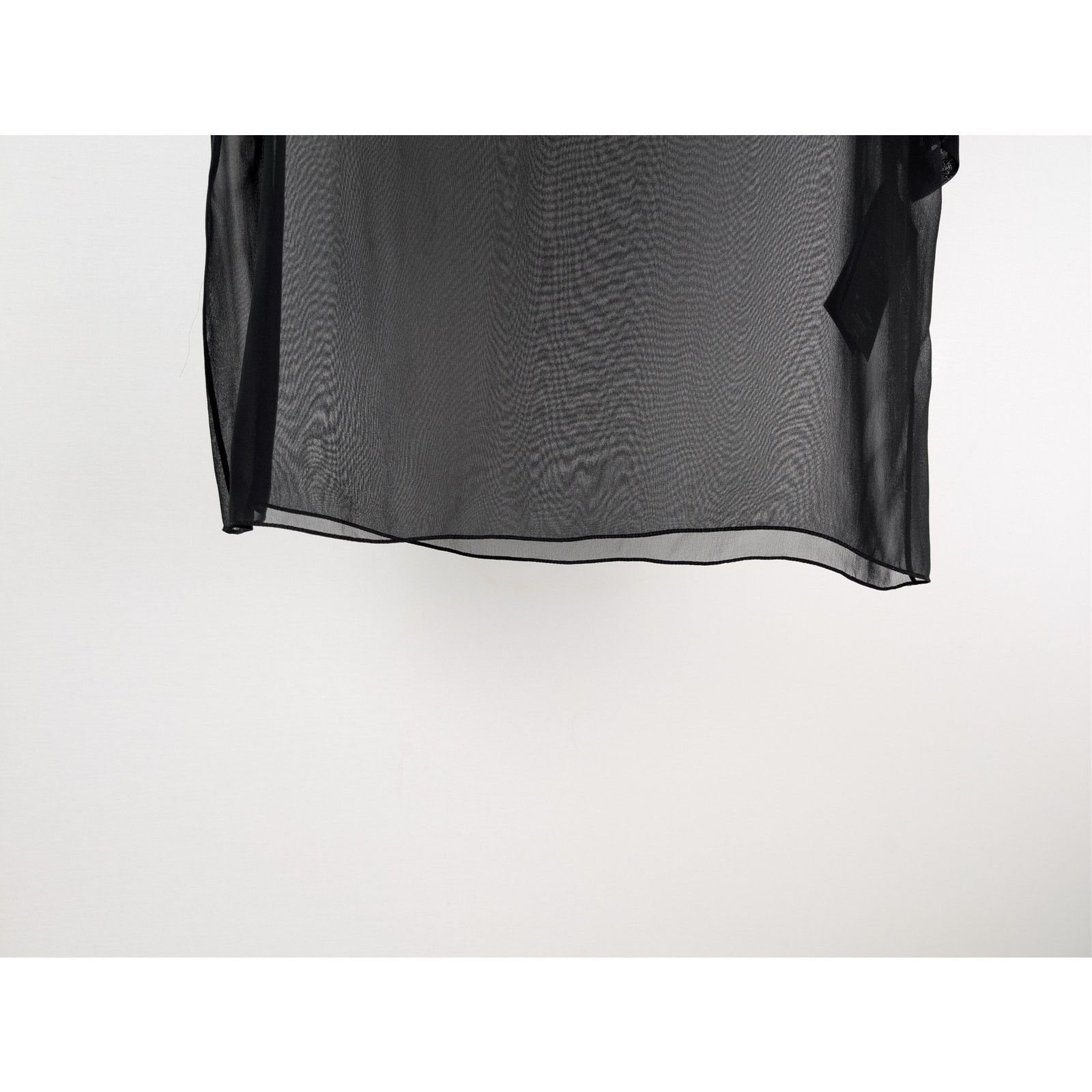 Saint Laurent Paris o1rshd1 Blouse Manches Courtes Drape T-Shirt in Black Size US M / EU 48-50 / 2 - 4 Thumbnail