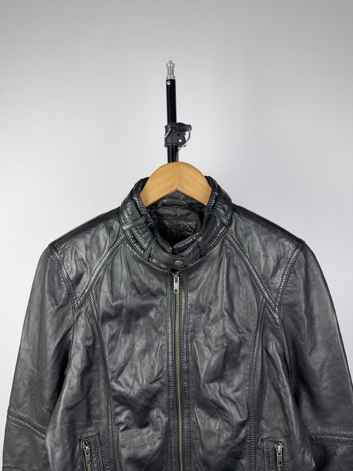 Vintage Vintage Leather Jacket Genuine Leahter bomber Moto Oldmoney Size L / US 10 / IT 46 - 2 Thumbnail