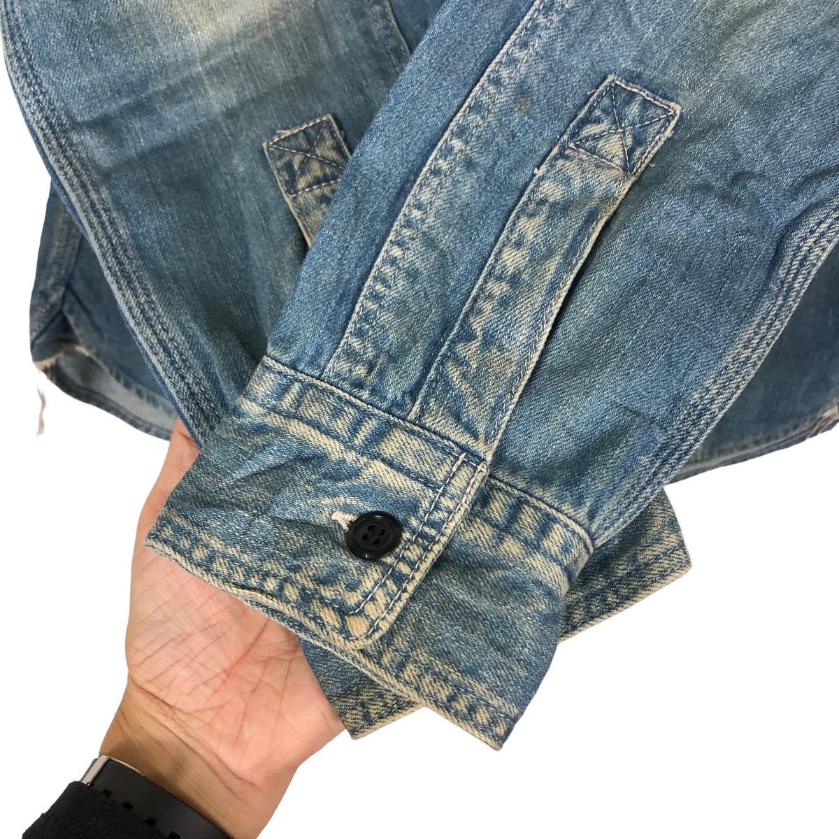 Japanese Brand 🔥90’s Work Wear Gowest Art of Blues Chambray Jacket Denim Size US M / EU 48-50 / 2 - 12 Thumbnail
