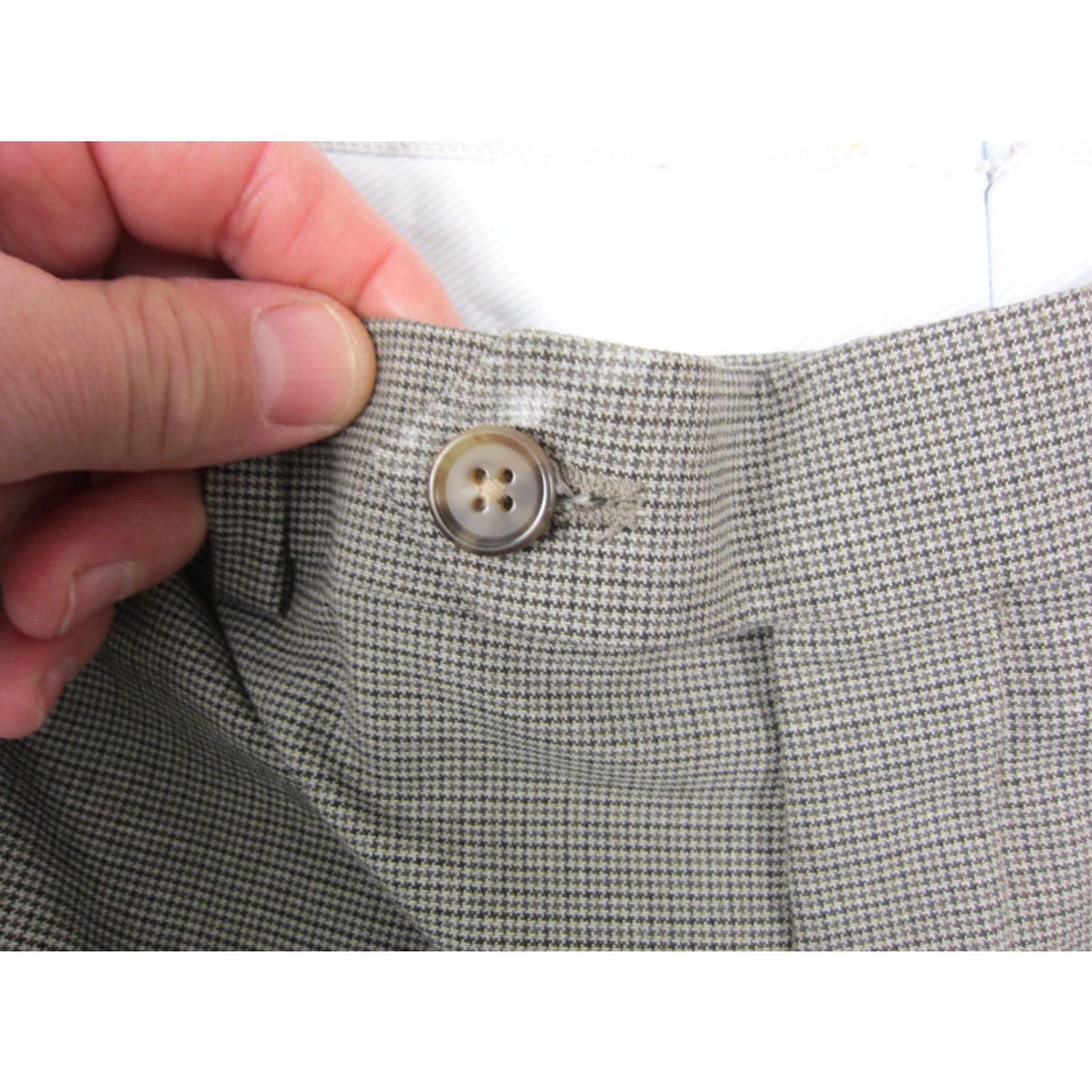 Ralph Lauren VINTAGE Ralph Lauren Pants Mens Regular Gray Wool Blend 38x30 Chino Slat Pocket Zipper Button Front Flat Front 80s 90s City Preppy Cotton? Size US 38 / EU 54 - 4 Thumbnail