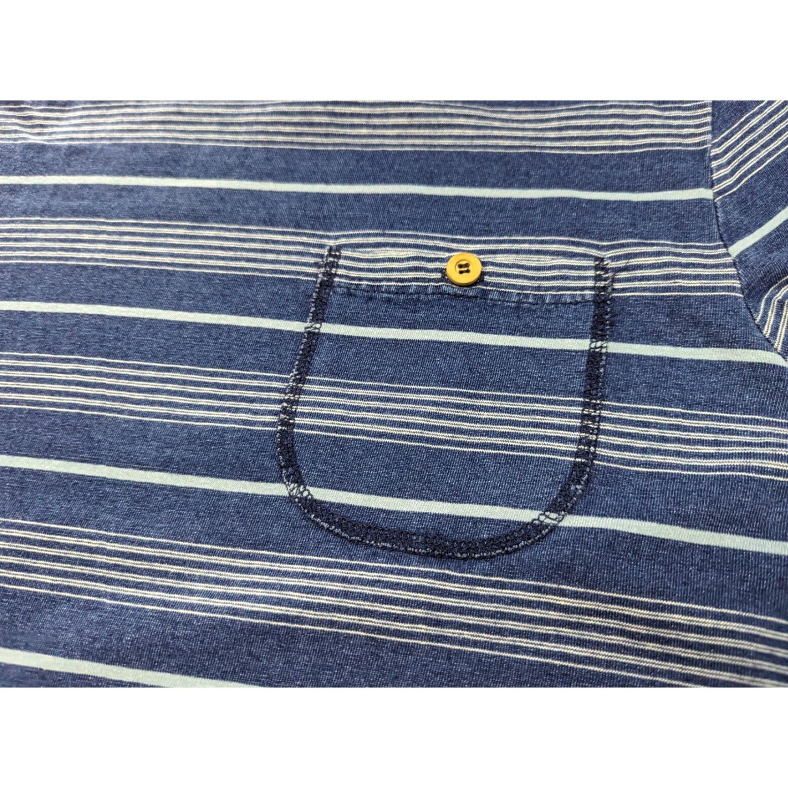 Emmett EMMETT Well Made Striped Shirt Mens Size M Blue White Front Pocket Tee Size US M / EU 48-50 / 2 - 7 Thumbnail