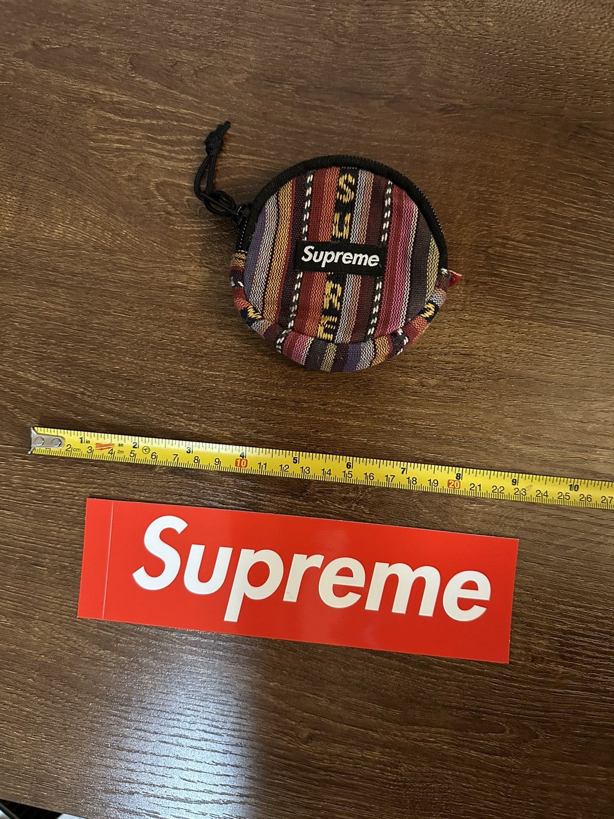 Supreme Supreme Woven Stripe Coin Pouch Multicolor Grailed