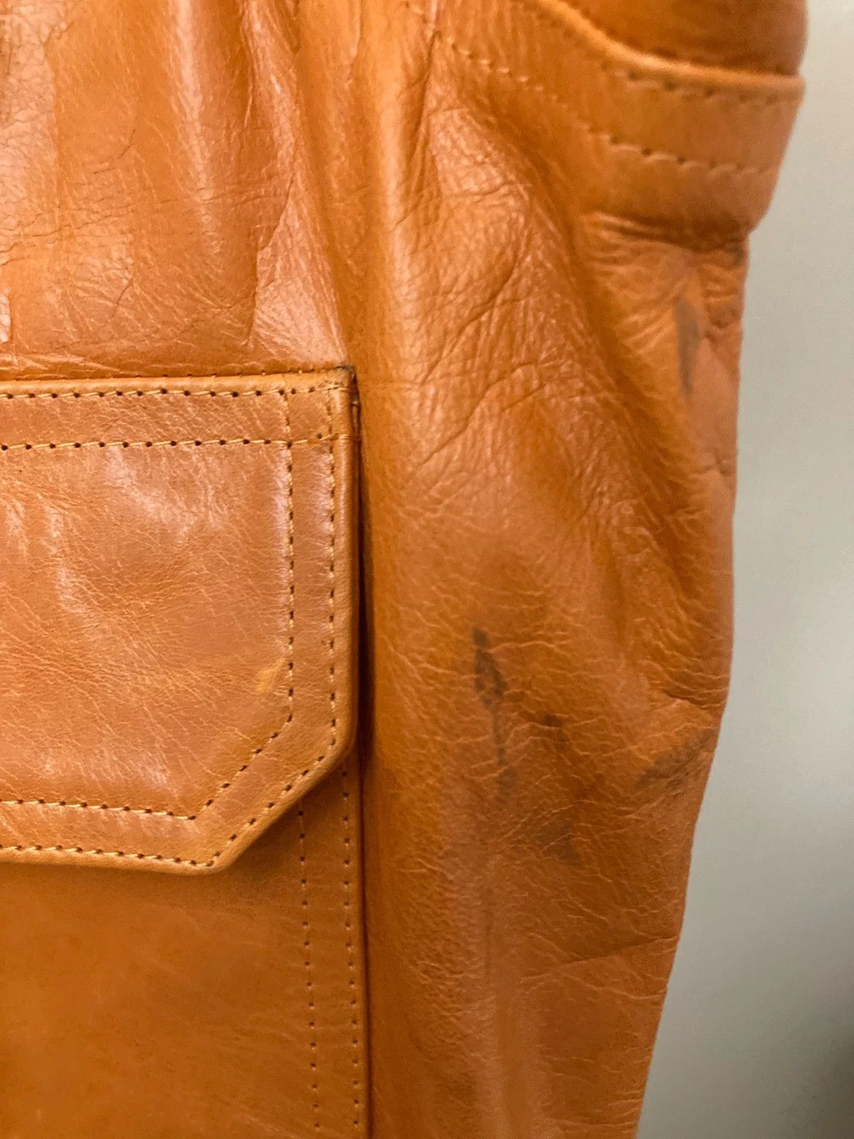 clothsurgeon Leather Jacket Orange Medium/Large Made in England Size US M / EU 48-50 / 2 - 15 Thumbnail
