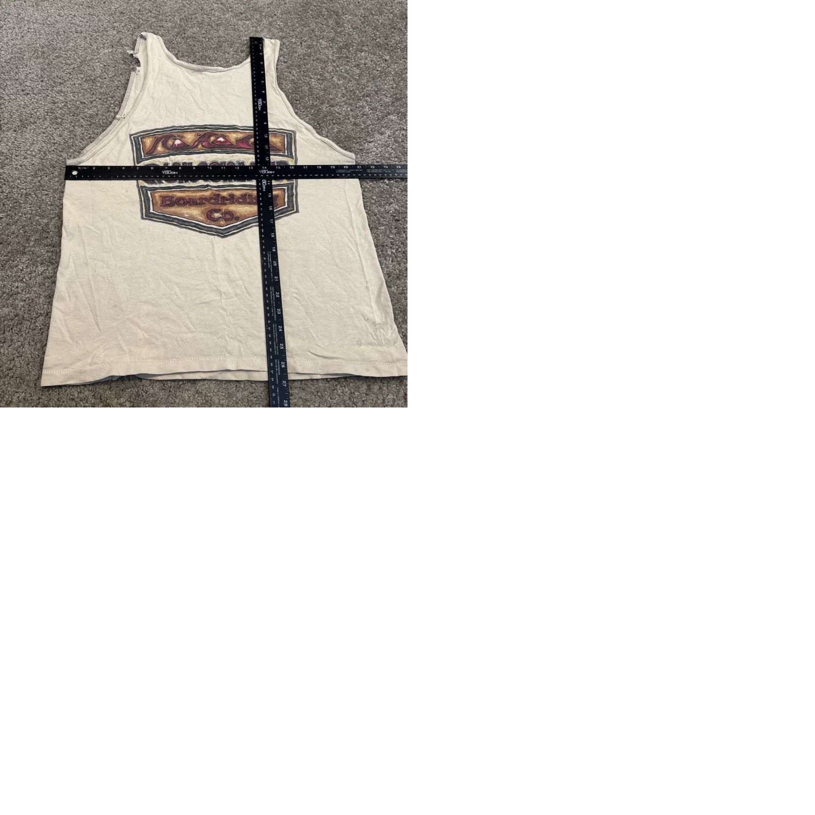 Quiksilver VINTAGE Quiksilver Boarding Co Surf Skate Tank Top Shirt 90s L Beige Mens Short Sleeve T-Shirt Size US L / EU 52-54 / 3 - 9 Thumbnail