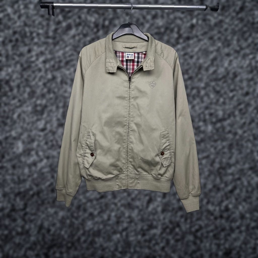 Schott Schott NYC Jacket Mens XL Windbreaker Beige Logo Vintage No Size US XL / EU 56 / 4 - 1 Thumbnail