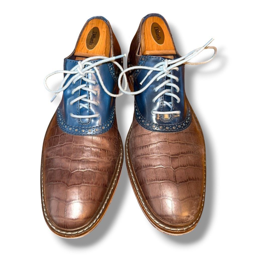 Cole Haan Navy & Brown Cole Haan Grand Os Oxford Dress Shoes Men’s Sz Size US 9.5 / EU 42-43 - 8 Thumbnail