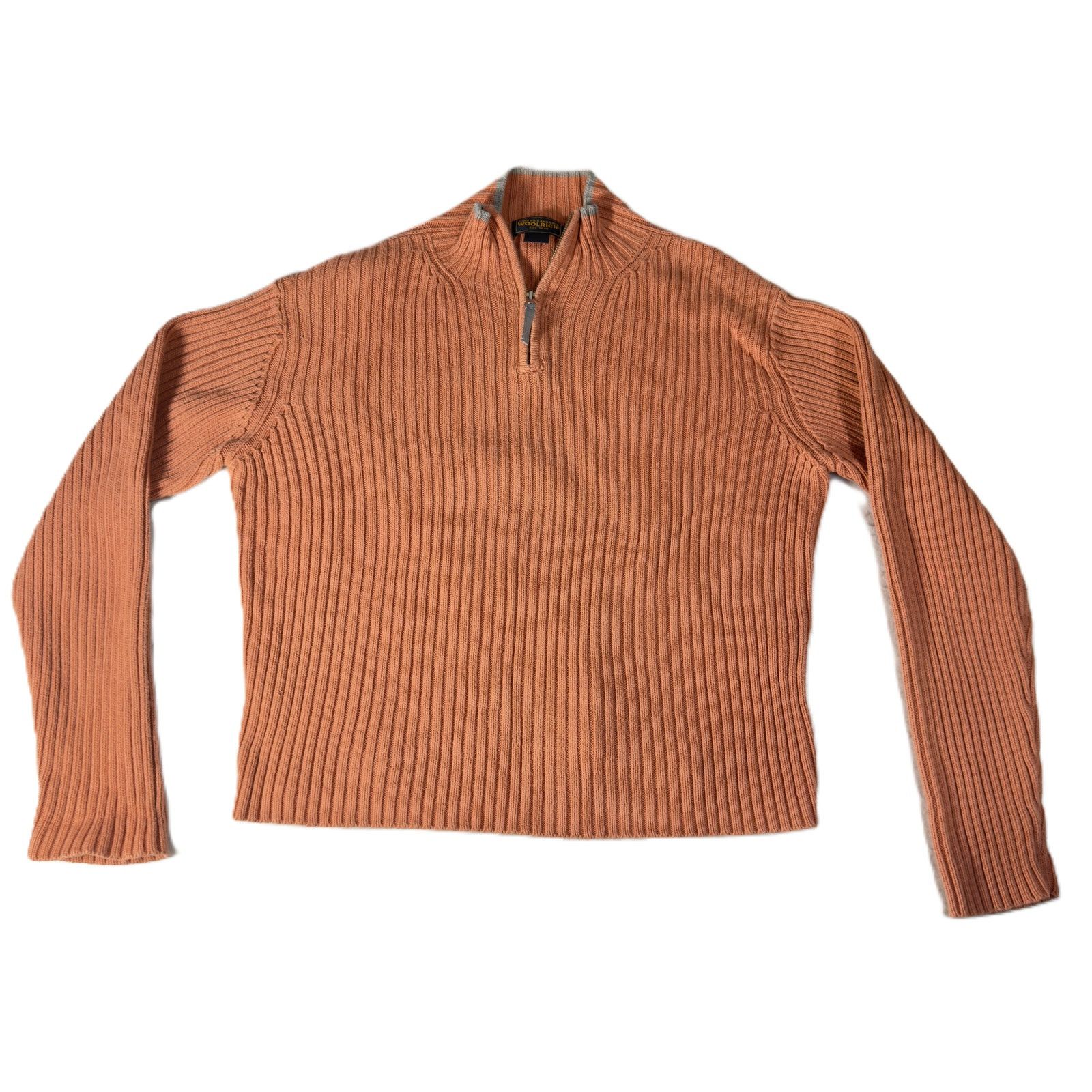 Woolrich Woolen Mills Woolrich John Rich & Bros Women L 1/4 Zip Rib Knit Sweater Size L / US 10 / IT 46 - 2 Thumbnail