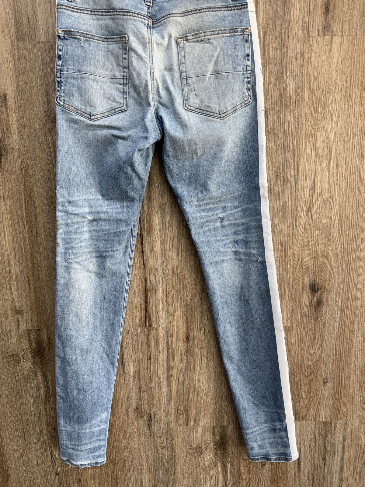 Amiri Amiri White Stripe Jeans Size US 33 - 9 Thumbnail