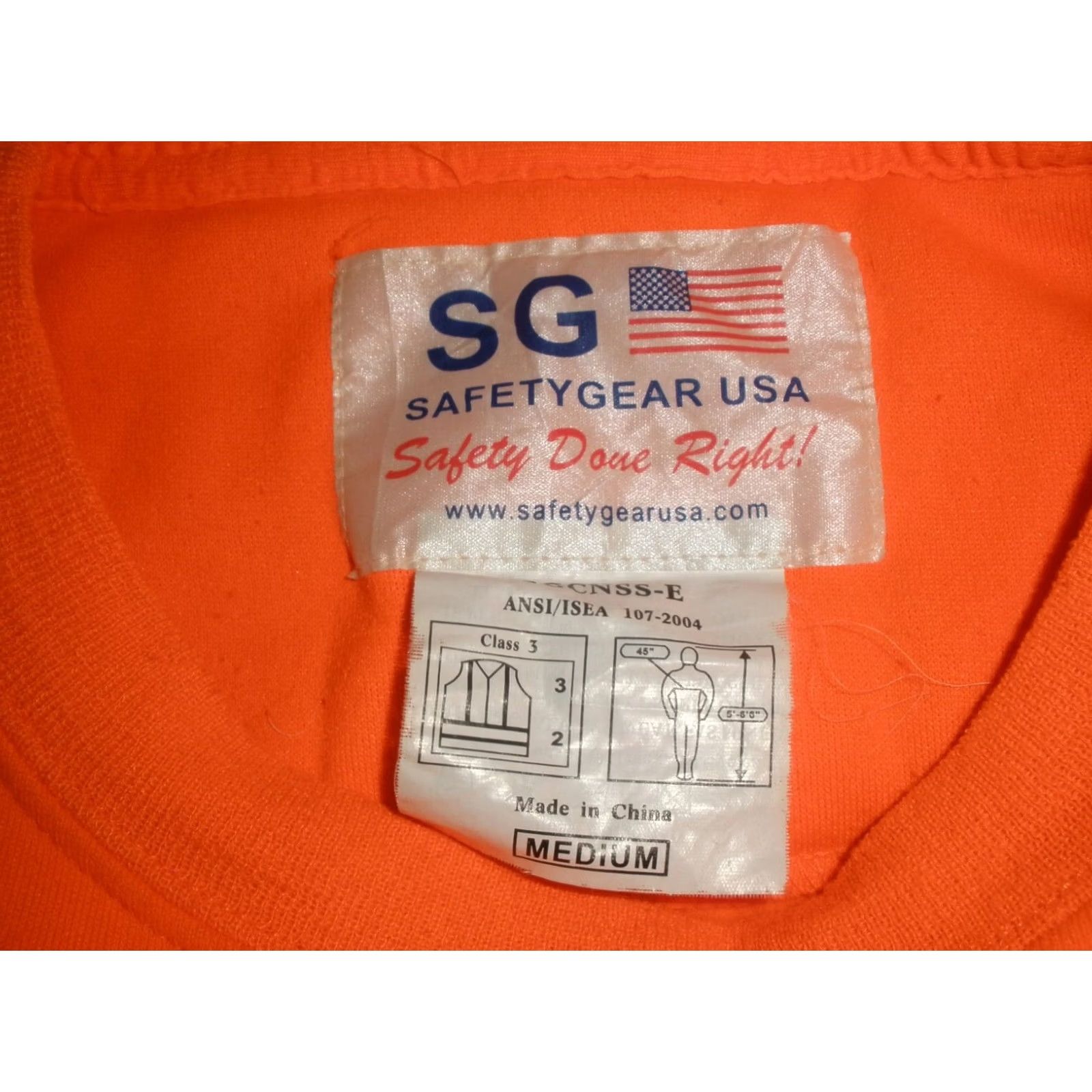 Vintage VINTAGE Safety Gear USA Hi-Viz Blaze Orange Adult M Hi-Vis Crewneck Pullover Sweatshirt Jacket Unisex, 22.5" Pit to Pit, 23" Sleeve, 28" Length Size US M / EU 48-50 / 2 - 6 Thumbnail