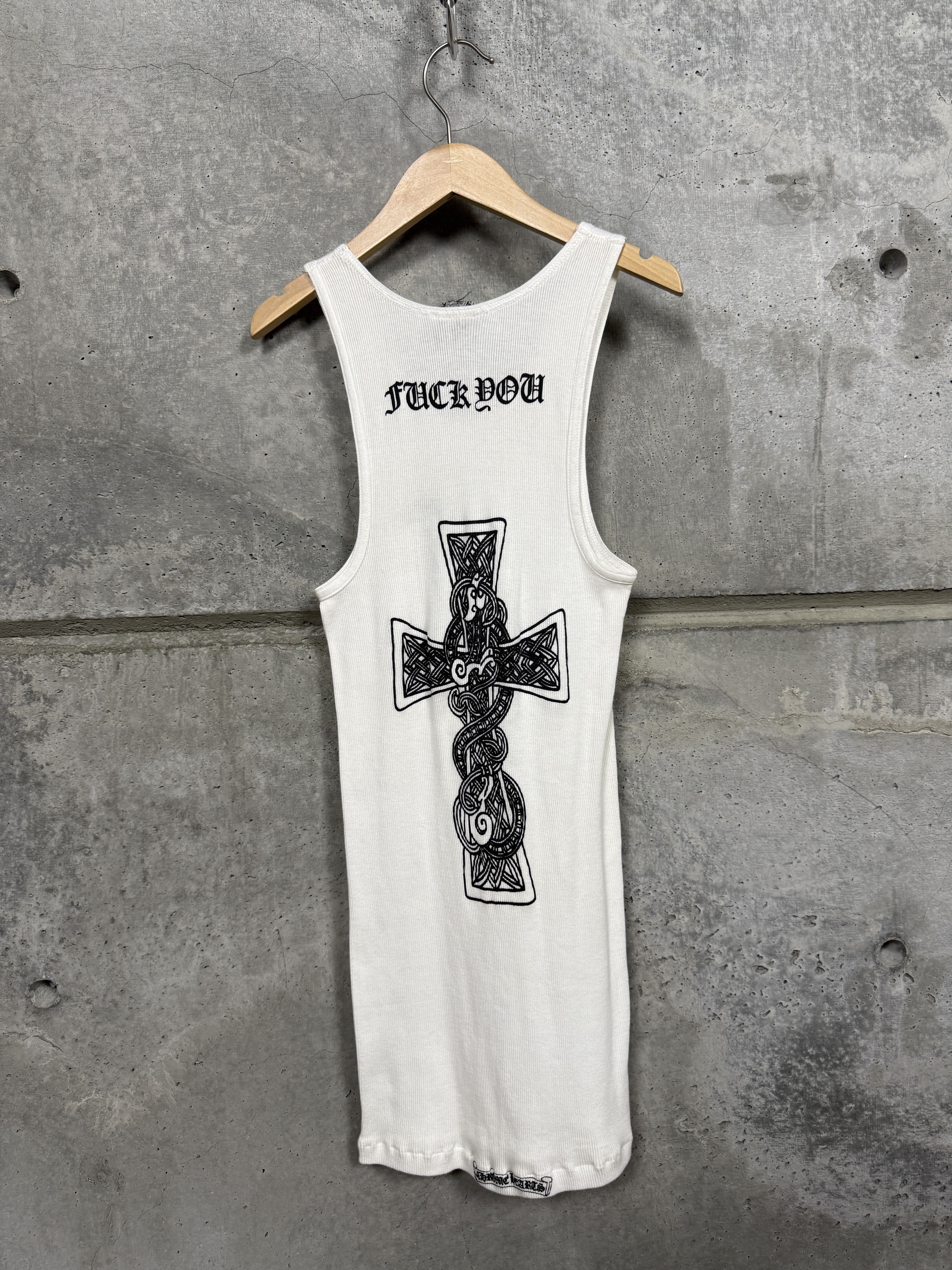 クロムハーツ　タンクトップ　ケルティック　FUCKYOU　Ｍ chromehearts】クロムハーツタンクトップホースシューFUCKYOU