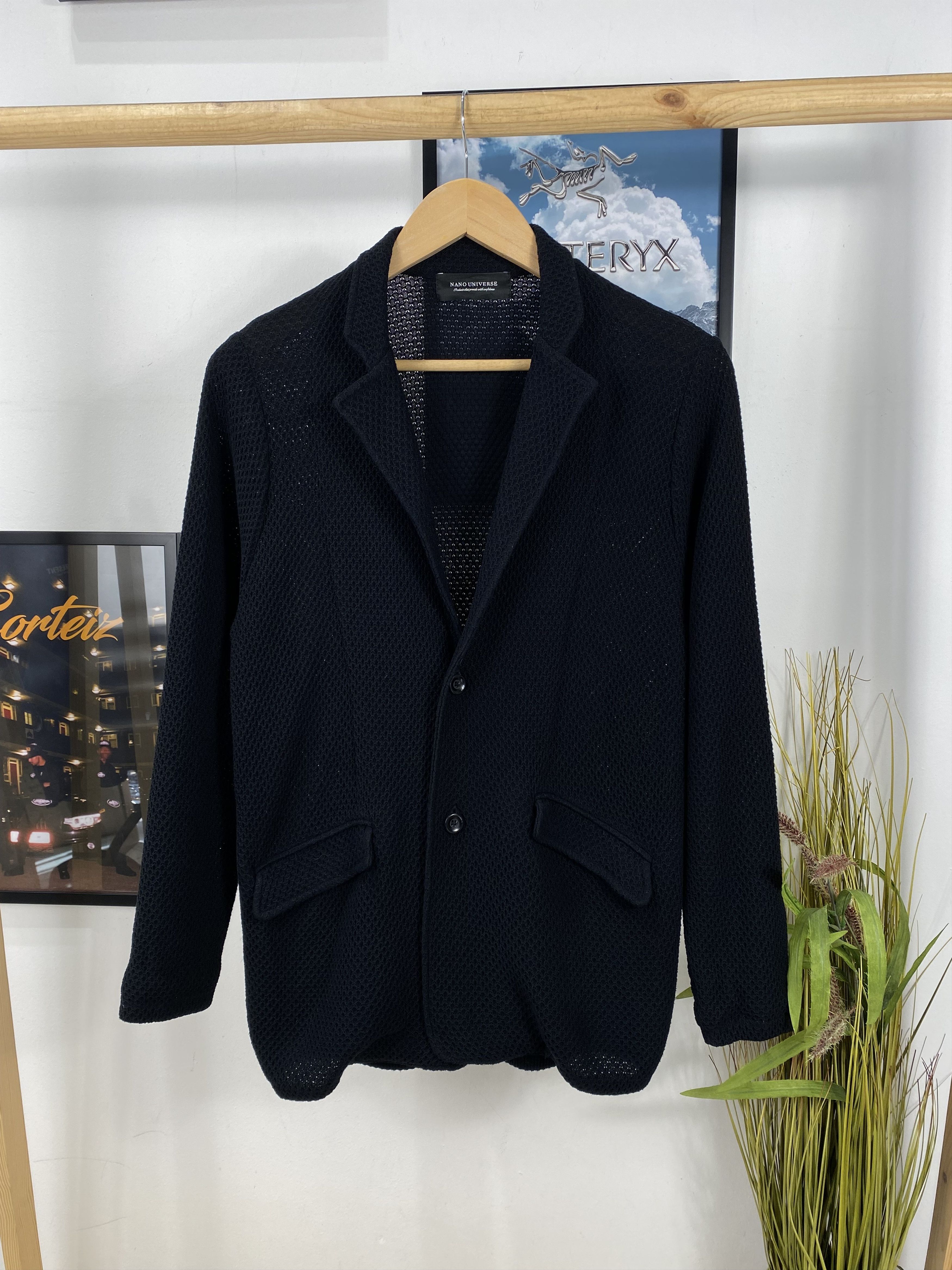 Japanese Brand Rare Nano Universe Total Pattern Knit Tailored Jacket Size US M / EU 48-50 / 2 - 1 Thumbnail