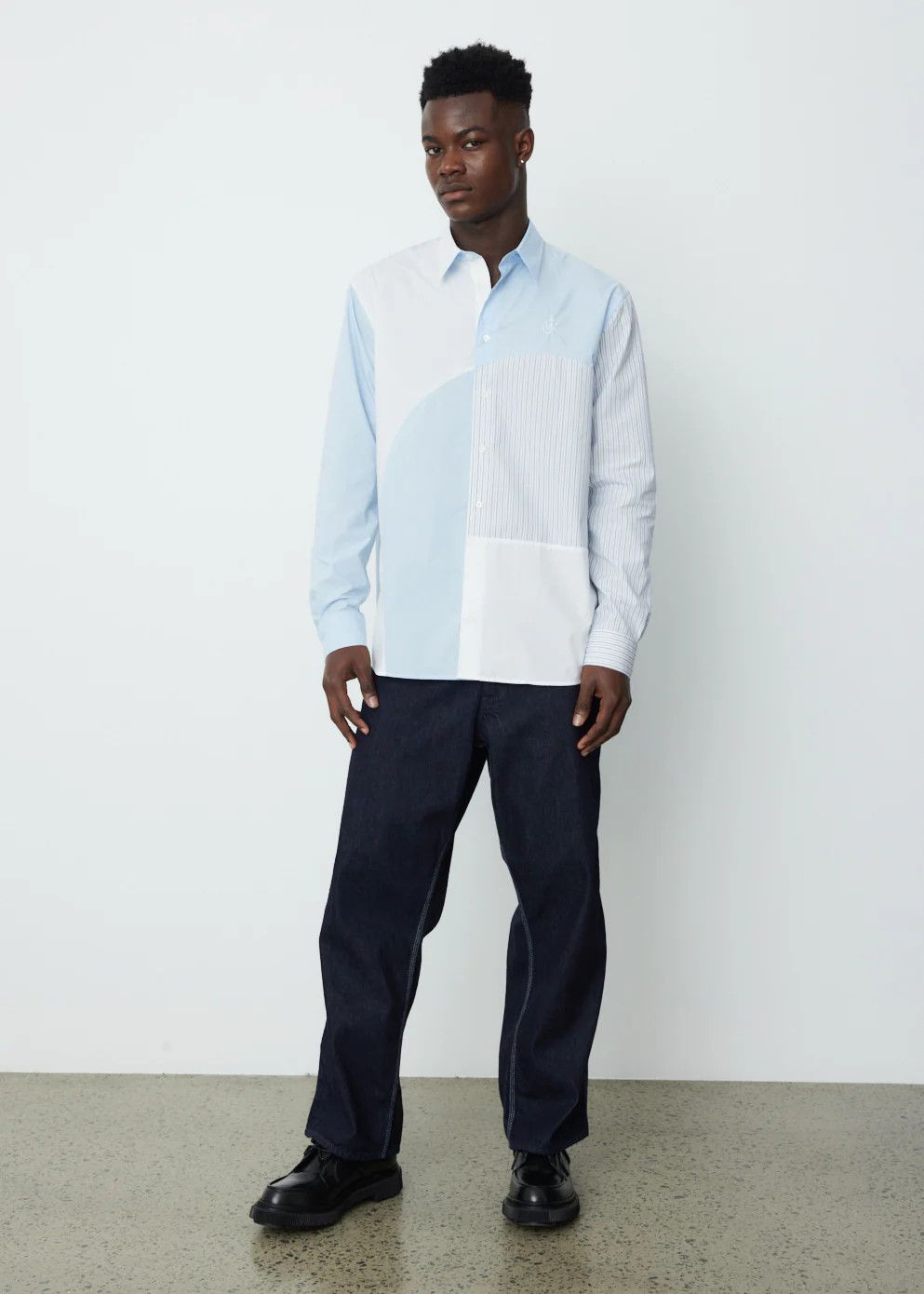 JW Anderson JW Anderson Curved Patchwork Classic Fit Shirt Size US M / EU 48-50 / 2 - 2 Thumbnail