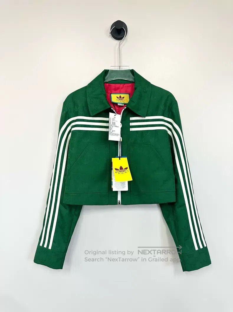 Gucci Gucci Co-branded green full-print logo short zipper jacket Size XS / US 0-2 / IT 36-38 - 1 Thumbnail