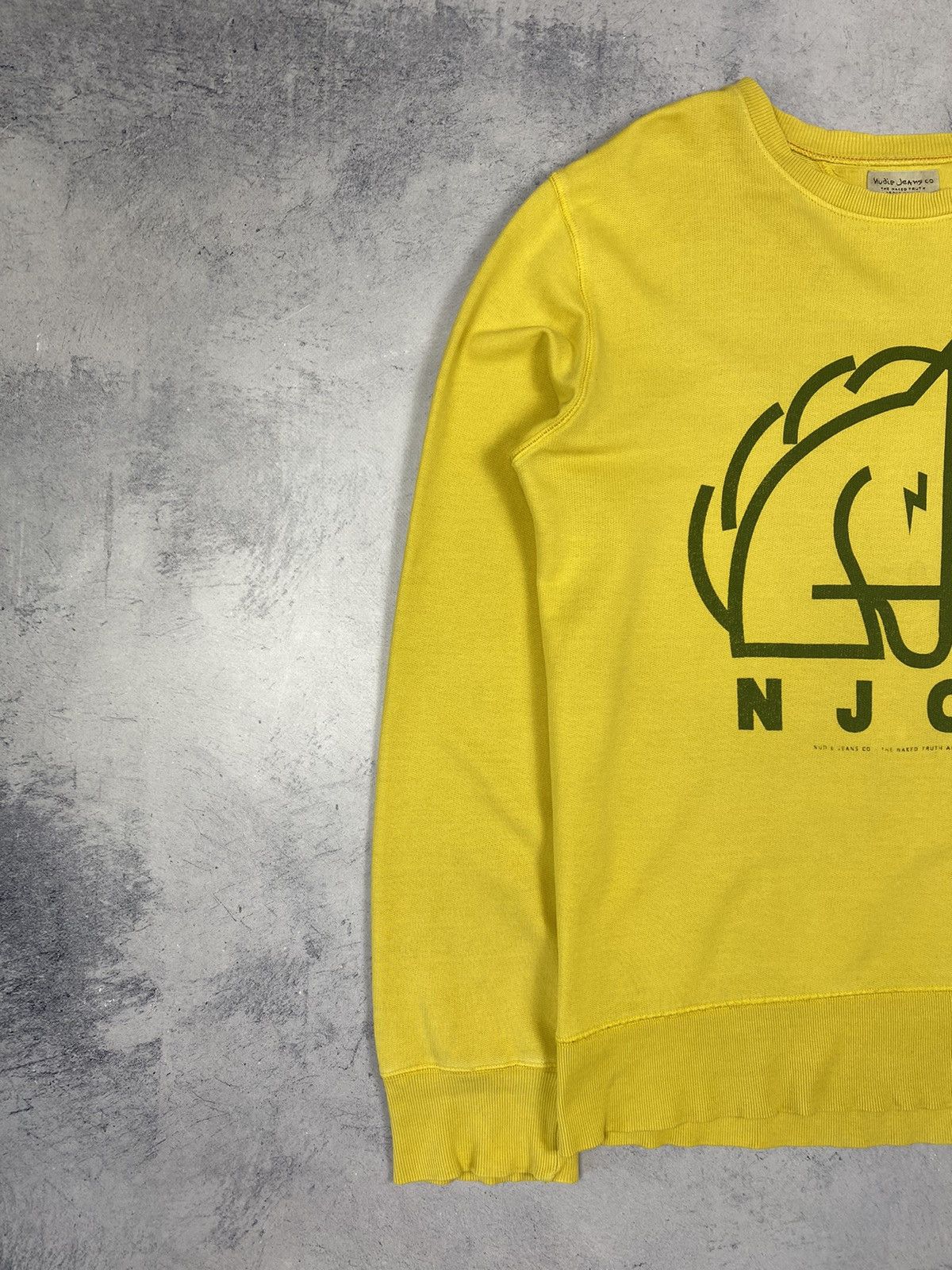Nudie Jeans Nudie Jeans Big Logo Yellow Sweatshirt Size M Size US M / EU 48-50 / 2 - 3 Thumbnail