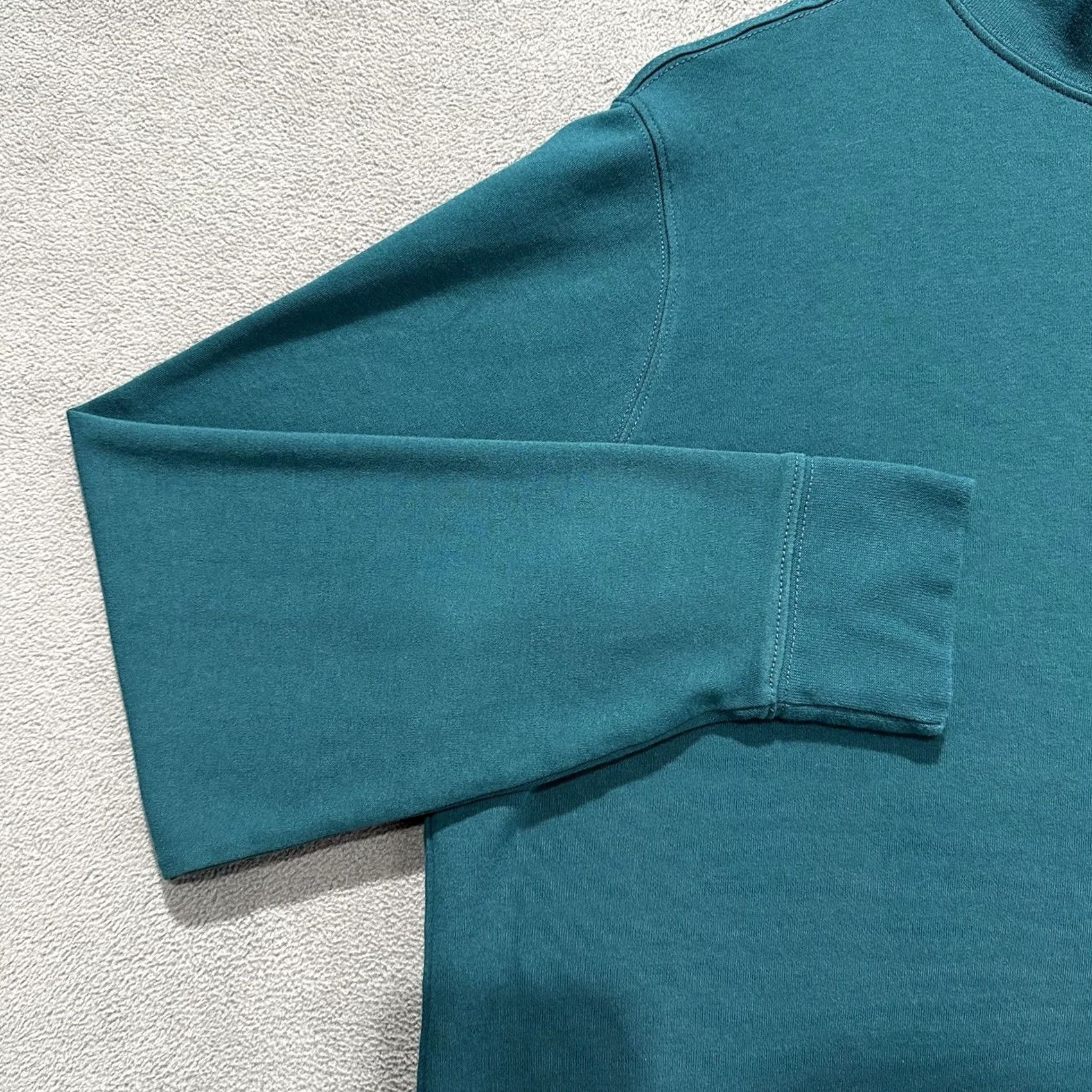 Lands' End Lands' End Shirt Womens 1X Green Cotton Tee Long Sleeve Mock Neck Pullover Casual 1X Womens Tee Green 90s? Size XL / US 12-14 / IT 48-50 - 7 Thumbnail
