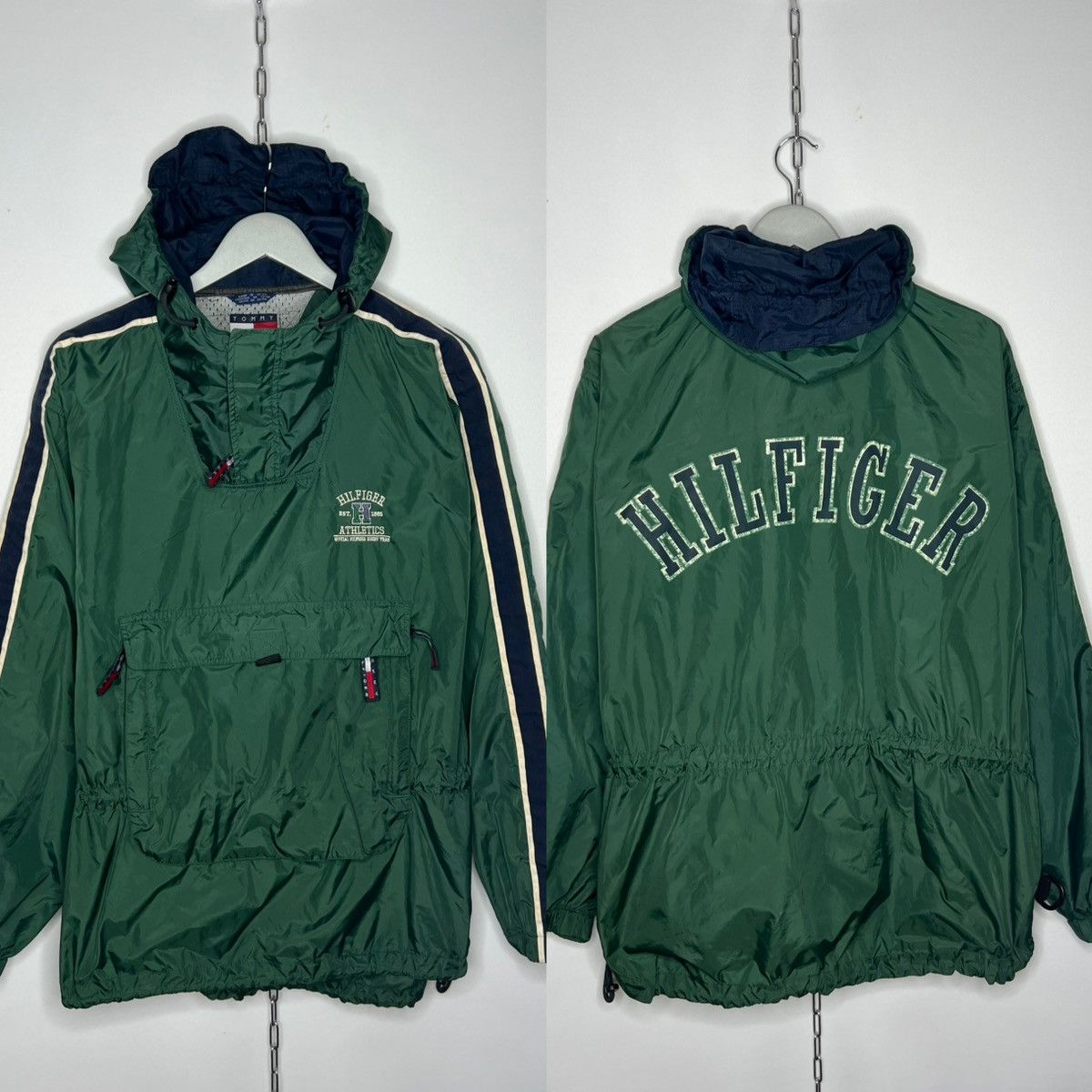 Tommy Hilfiger Vintage Tommy Hilfiger Anorak 100% Nylon Jacket Big Logo Size US S / EU 44-46 / 1 - 1 Thumbnail