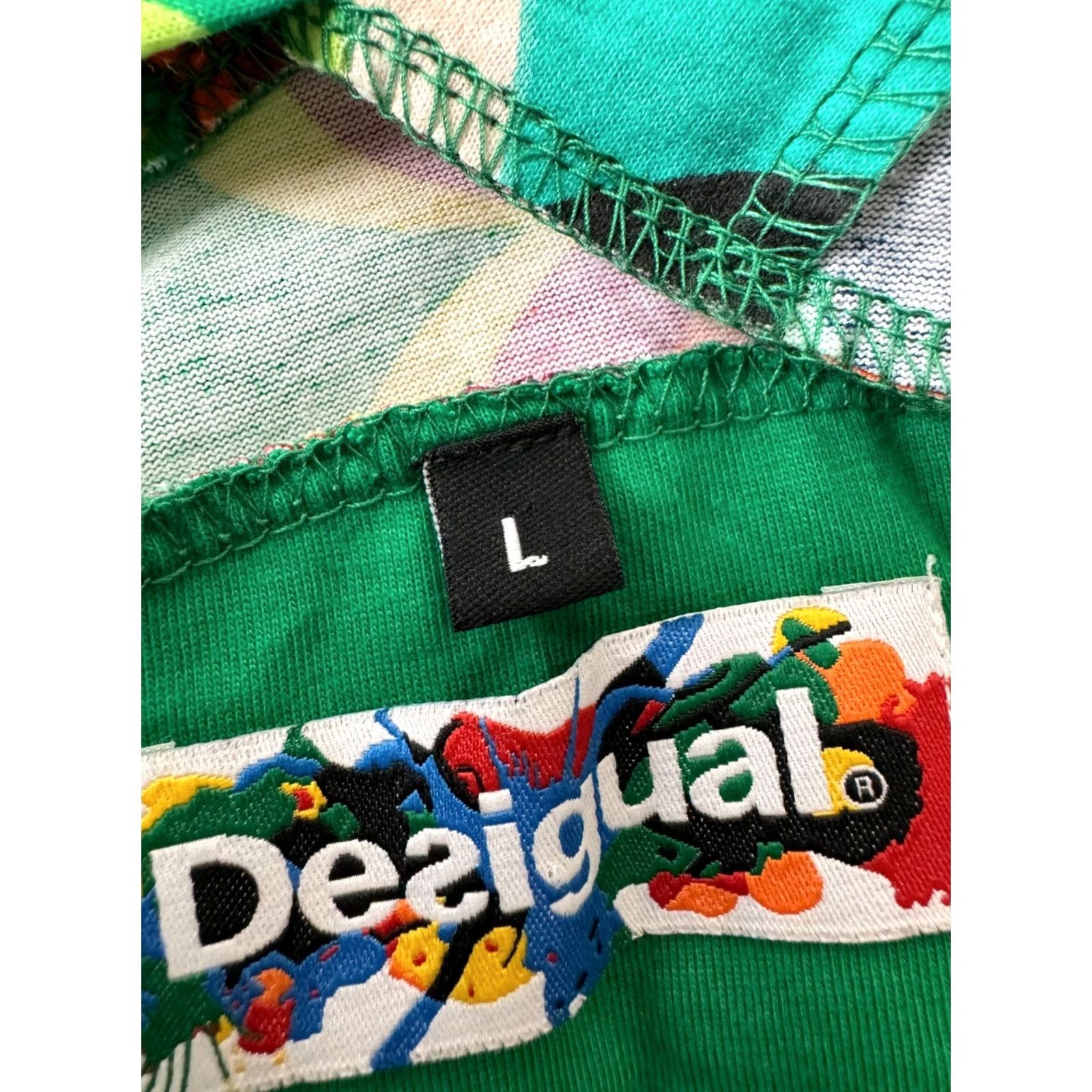 Desigual Desigual Dress Womens L A-Line Knee Length Multicoloured 02V2812 Size L / US 10 / IT 46 - 7 Thumbnail