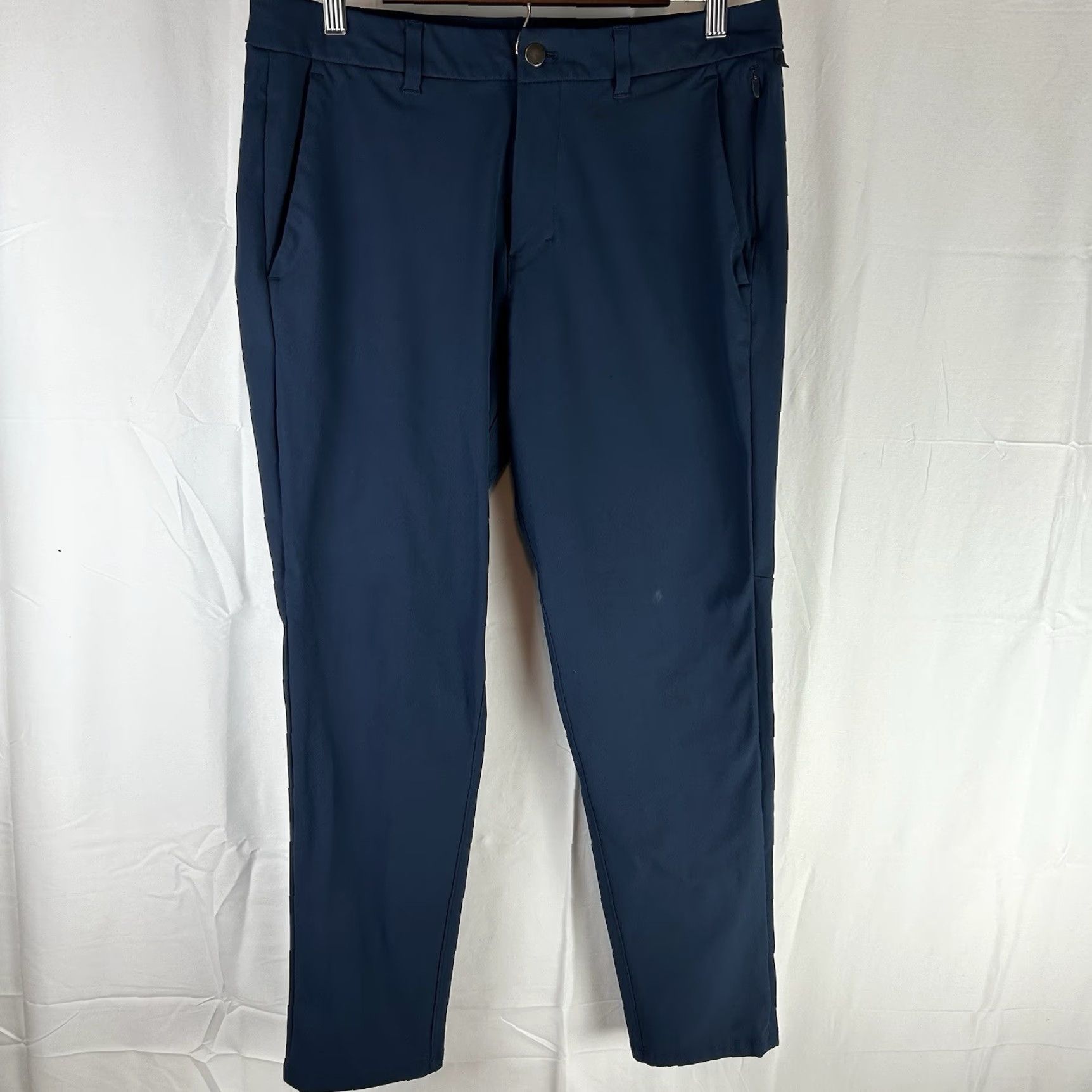 Lululemon Lululemon ABC Commission Pants Slim Men’s 32x28 Blue Warpstreme Chino LM5AF1S - 33 Regular, Tapered, City, Preppy, Sport, Adults, Mens Size US 33 - 2 Thumbnail