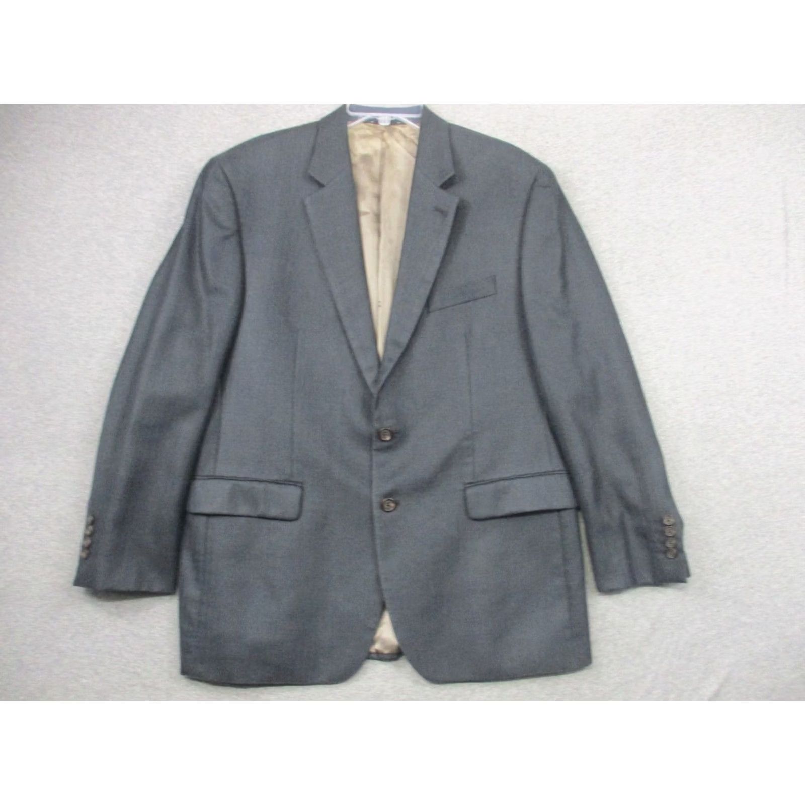 Ralph Lauren VINTAGE Ralph Lauren Blue Label Blazer 44R Dark Gray Silk Wool Double Vented Men Blazer Size 44R - 2 Thumbnail