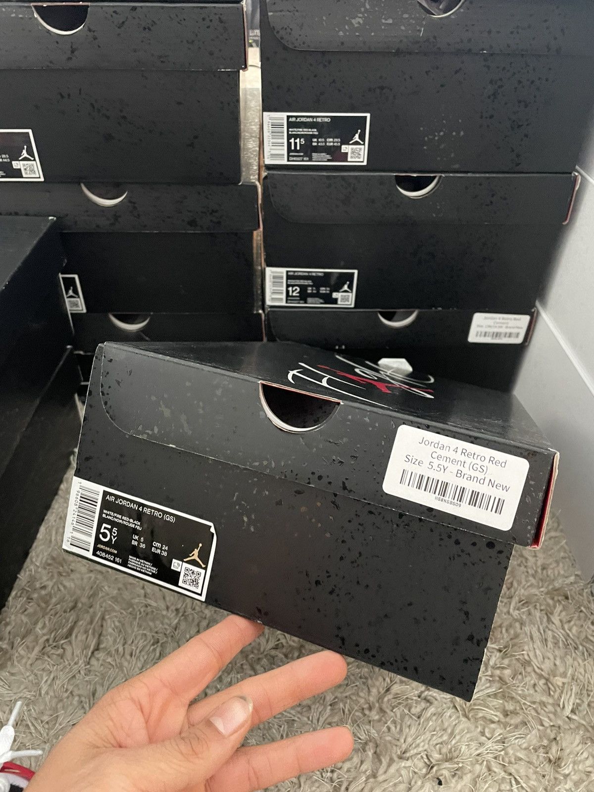 Jordan Brand Jordan 4 Red Cement Size US 5.5 / EU 38 - 8 Thumbnail