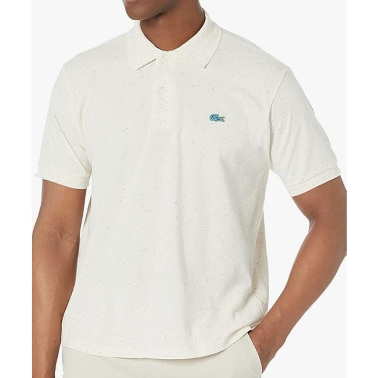 Lacoste Mens Classic Fit Speckled Print Cotton Polo 3XL