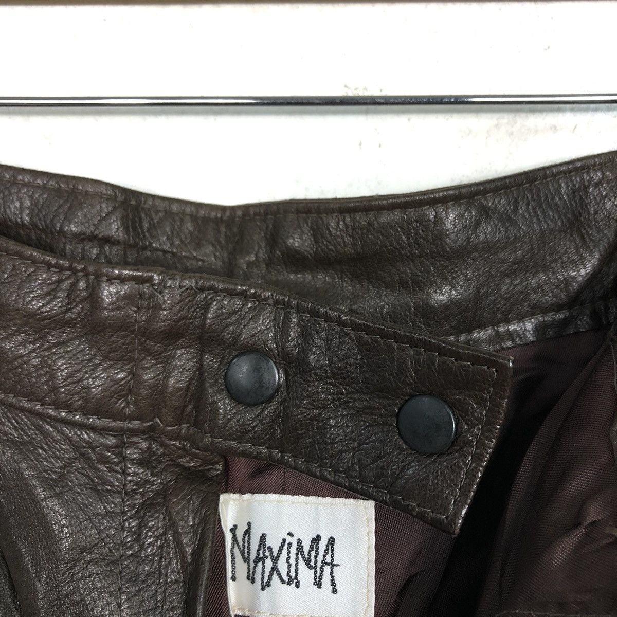 Japanese Brand 📌Vintage Biker Leather Pants Racing Maxima Issey Miyake Size US 26 / EU 42 - 15 Thumbnail