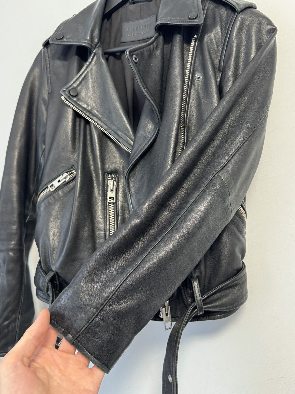 Allsaints ALLSAINTS Balfern Biker Jacket Black Motorcycle Short US 4 Size S / US 4 / IT 40 - 19 Thumbnail