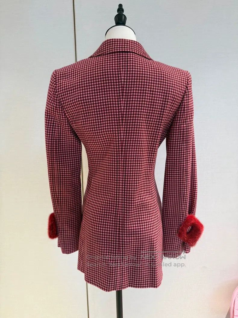 Fendi Fendi Wool Suit Jacket with Mink Fur Cuffs Size XS / US 0-2 / IT 36-38 - 2 Thumbnail