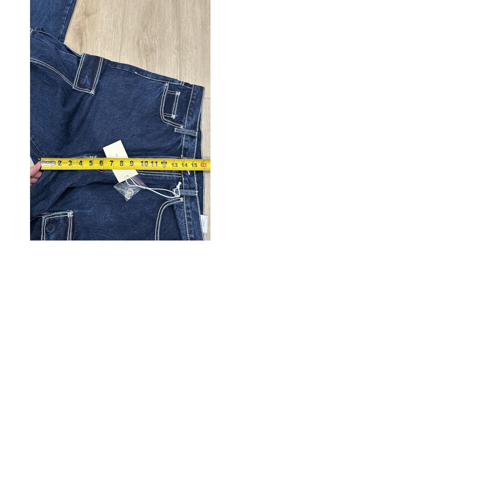 MNML mnml Jeans Men Wide-Leg Denim 34x33 Blue NWT Baggy Rave Fit Cargo Regular 100% Cotton Mens Jeans Size US 34 / EU 50 - 9 Thumbnail