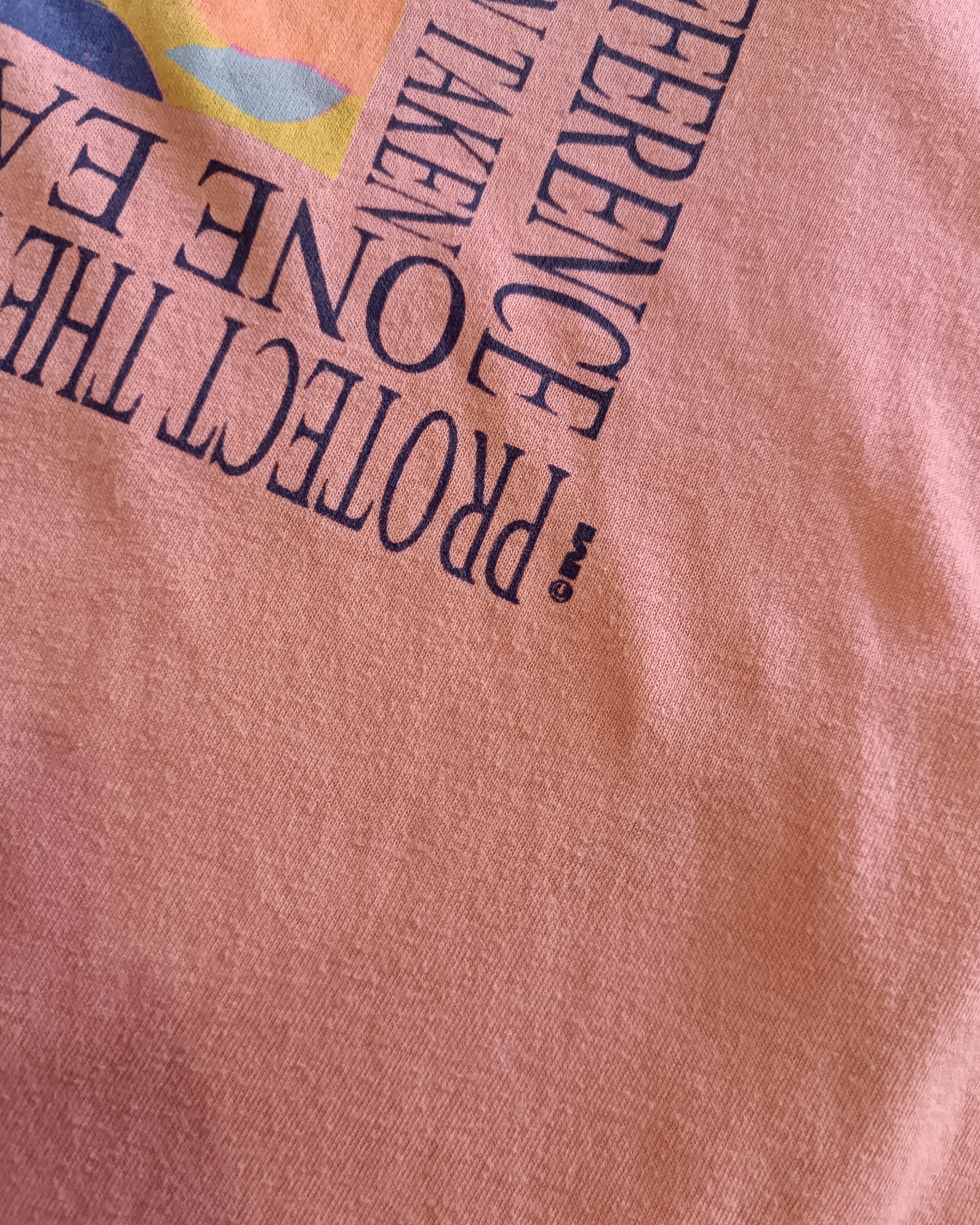 Fruit Of The Loom × Vintage One Earth One Chance Vintage T-Shirt Size US XL / EU 56 / 4 - 3 Thumbnail