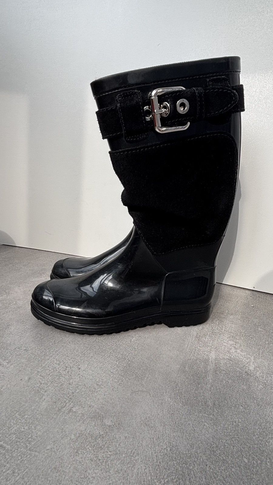 Dolce & Gabbana Dolce & Gabbana D&G Rubber Rain Boots Gumboots Suede Size US 9 / IT 39 - 4 Thumbnail