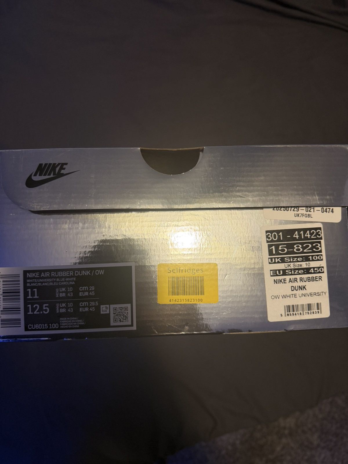 Nike × Off-White Off-White UNC Nike Air Rubber Dunk Size 11 Size US 11 / EU 44 - 12 Thumbnail