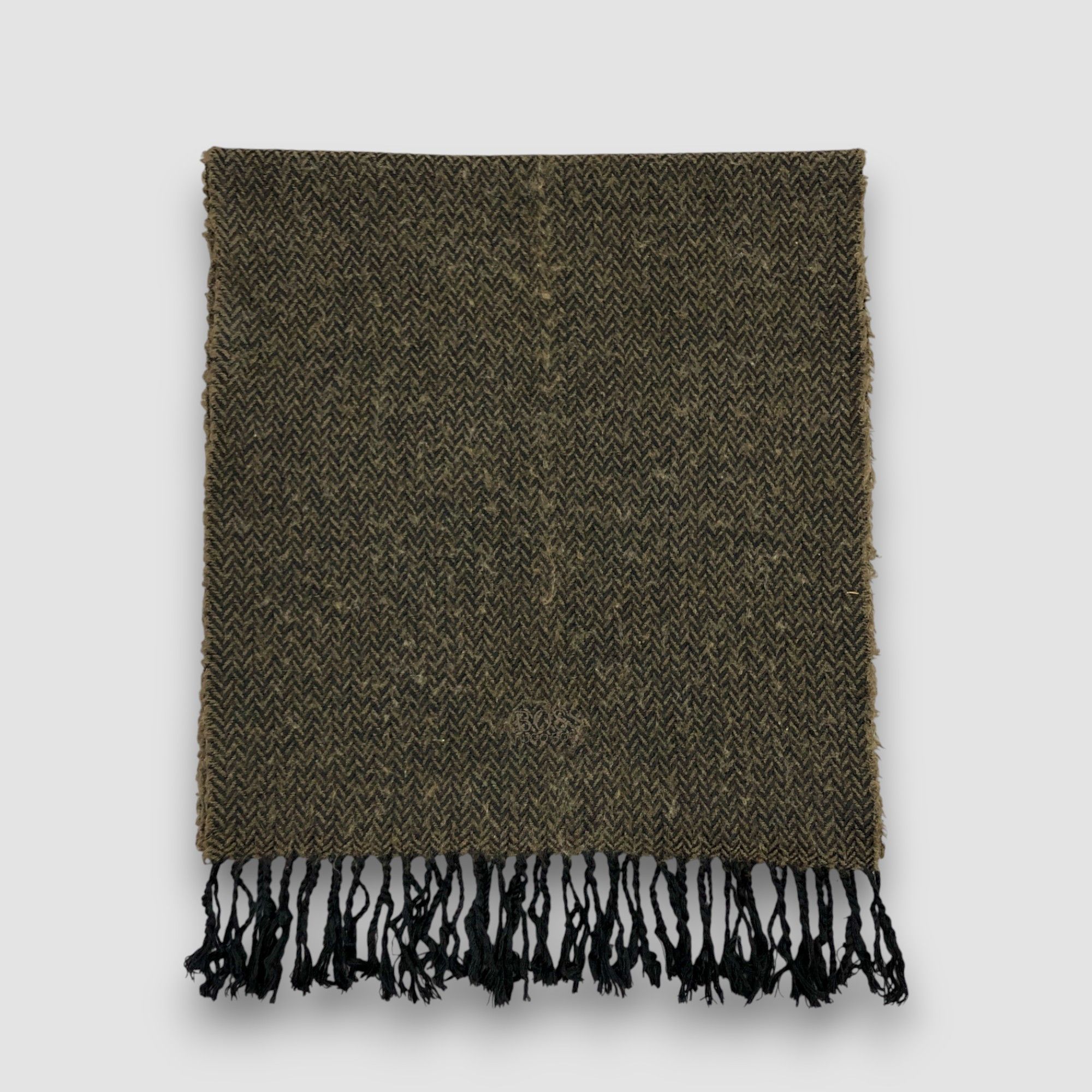 Hugo Boss Vintage Hugo Boss Scarf Muffler Wool Tweed Winter Scarves Size ONE SIZE - 4 Thumbnail