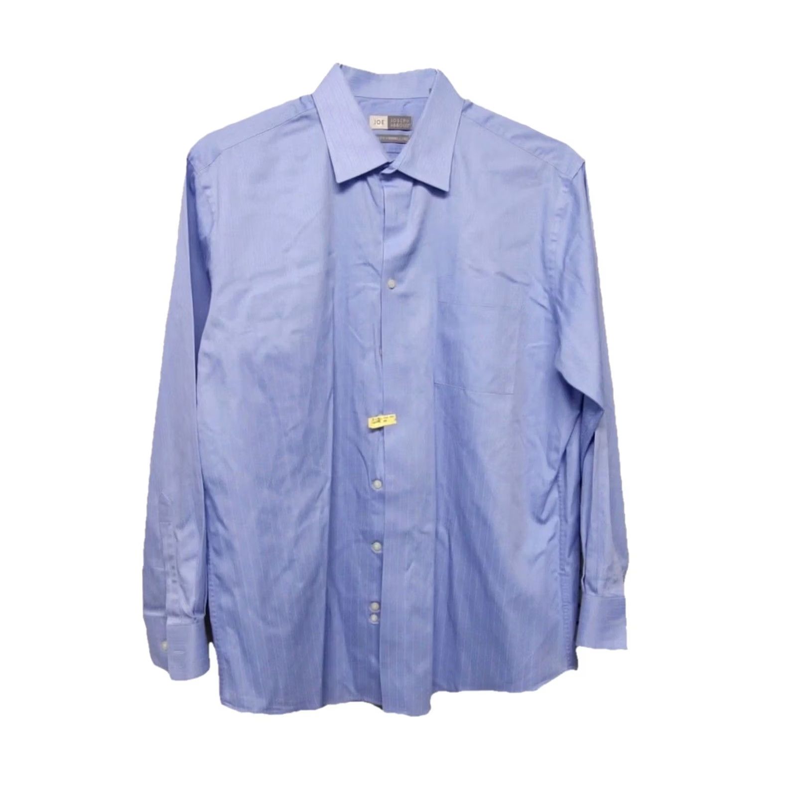 Joseph Abboud Joseph Abboud JOE Dress Shirt Blue Slim Fit Long Sleeve Wrinkle Free Button Collared Solid 100% Cotton Men L Regular Size 42R - 2 Thumbnail