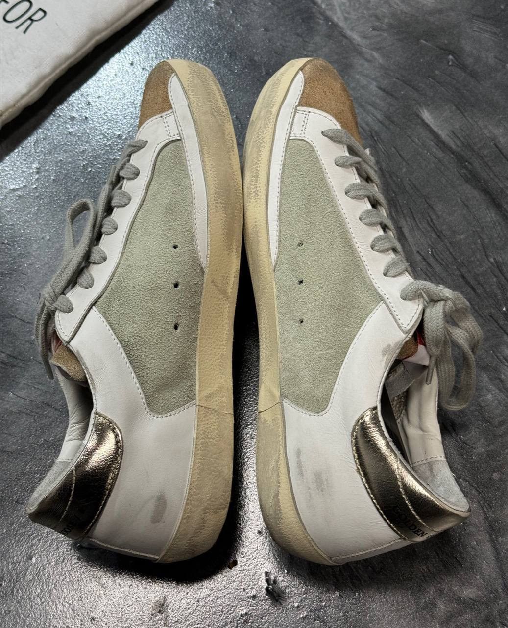 Golden Goose Golden Goose White & Green SuperStar Double Sneakers Size 40 Size US 10 / IT 40 - 5 Thumbnail
